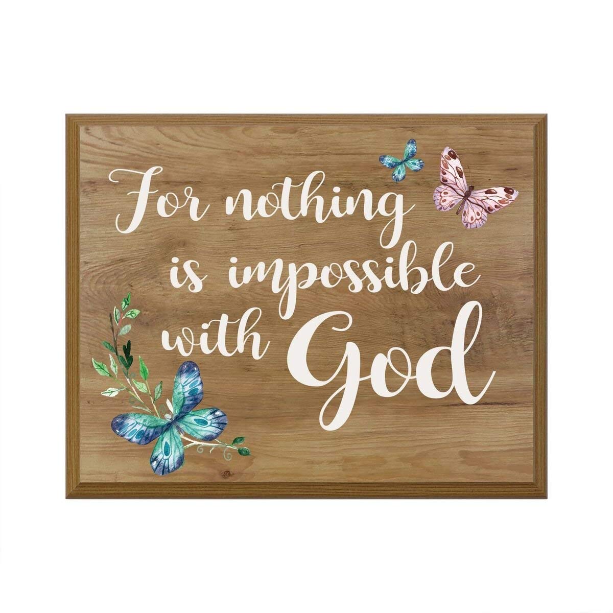 Digitally Printed Inspirational Wall Plaque - For Nothing Is Impossible - LifeSong Milestones