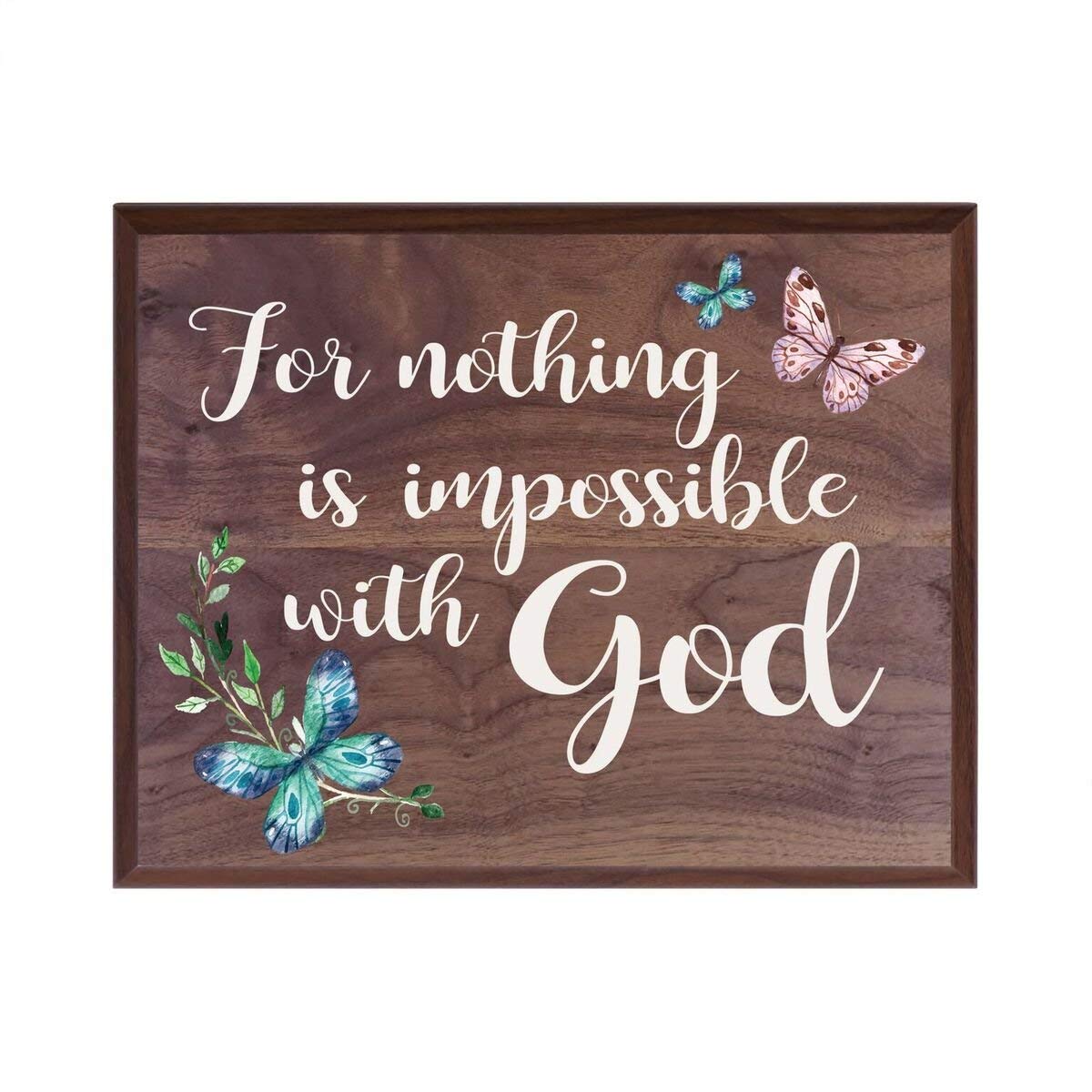 Digitally Printed Inspirational Wall Plaque - For Nothing Is Impossible - LifeSong Milestones