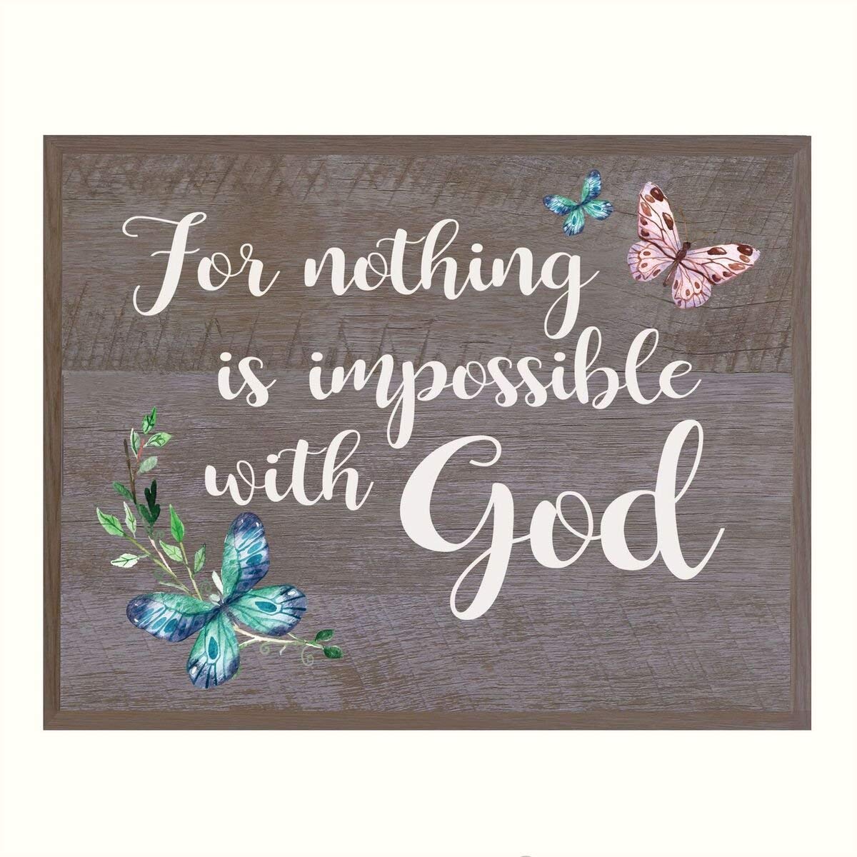 Digitally Printed Inspirational Wall Plaque - For Nothing Is Impossible - LifeSong Milestones