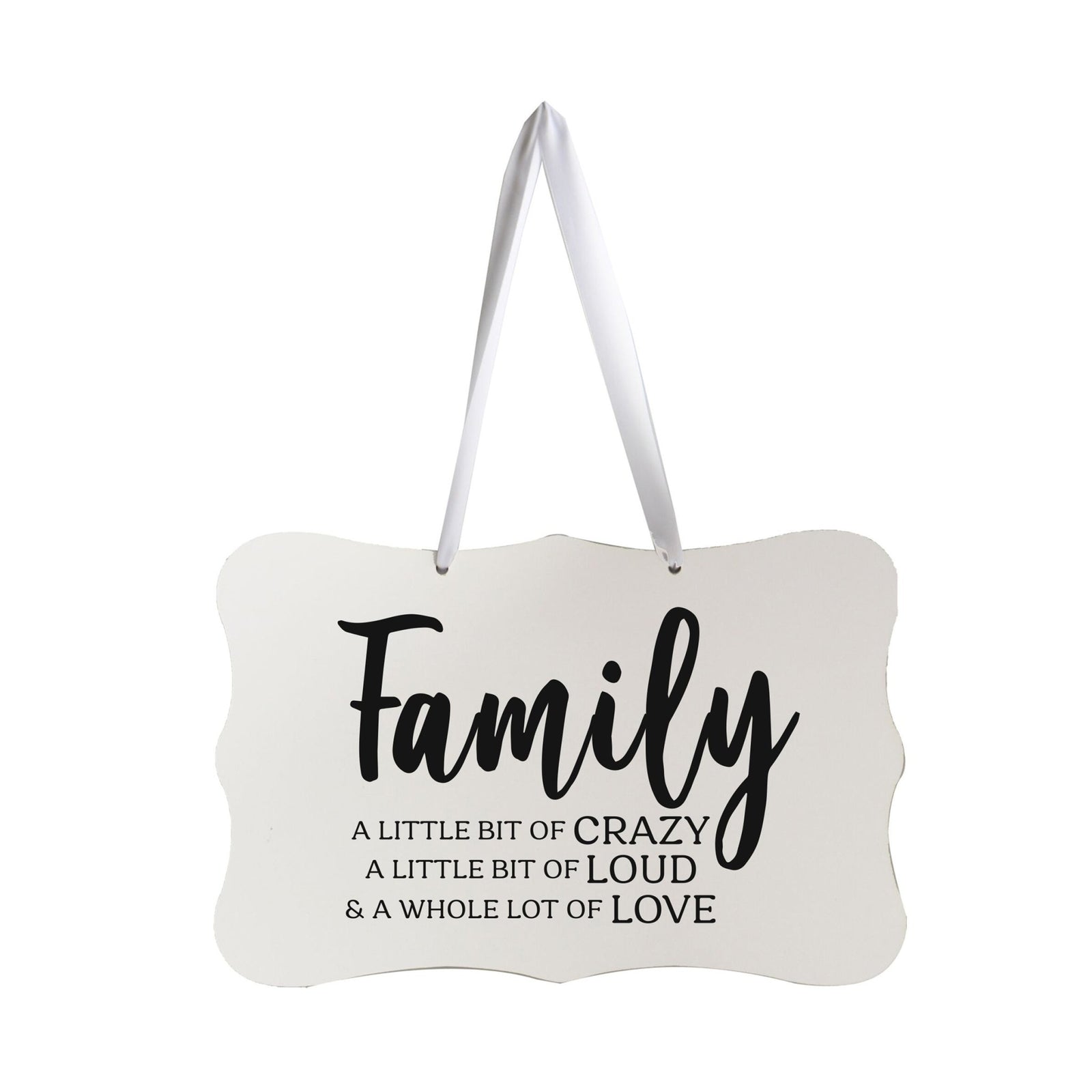 Digitally Printed Ribbon Signs Wall Decor 8” x 12” x 0.125" Includes Ribbon - Family - LifeSong Milestones