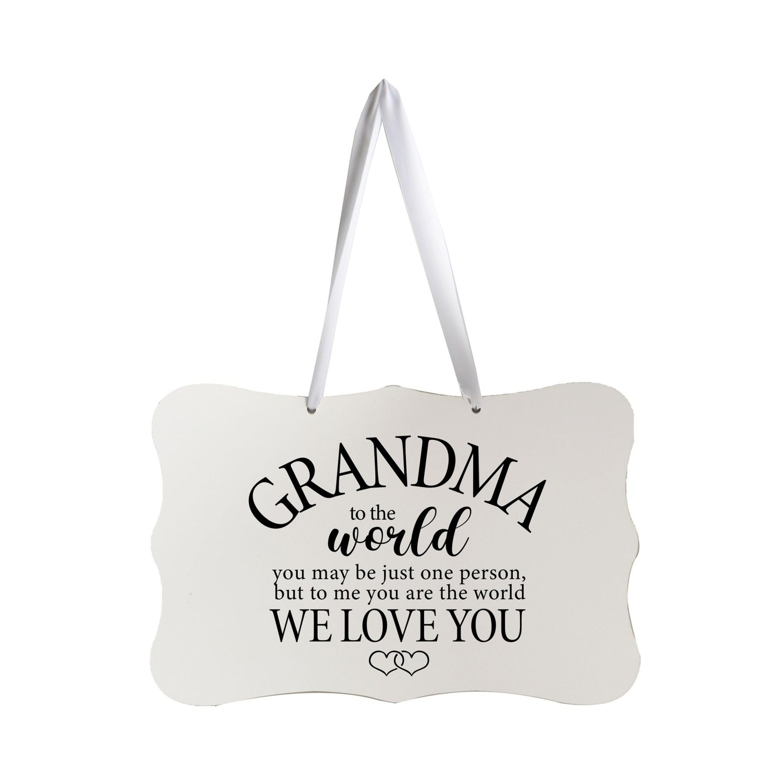 Digitally Printed Ribbon Signs Wall Decor 8” x 12” x 0.125" Includes Ribbon - Grandma 2 - LifeSong Milestones