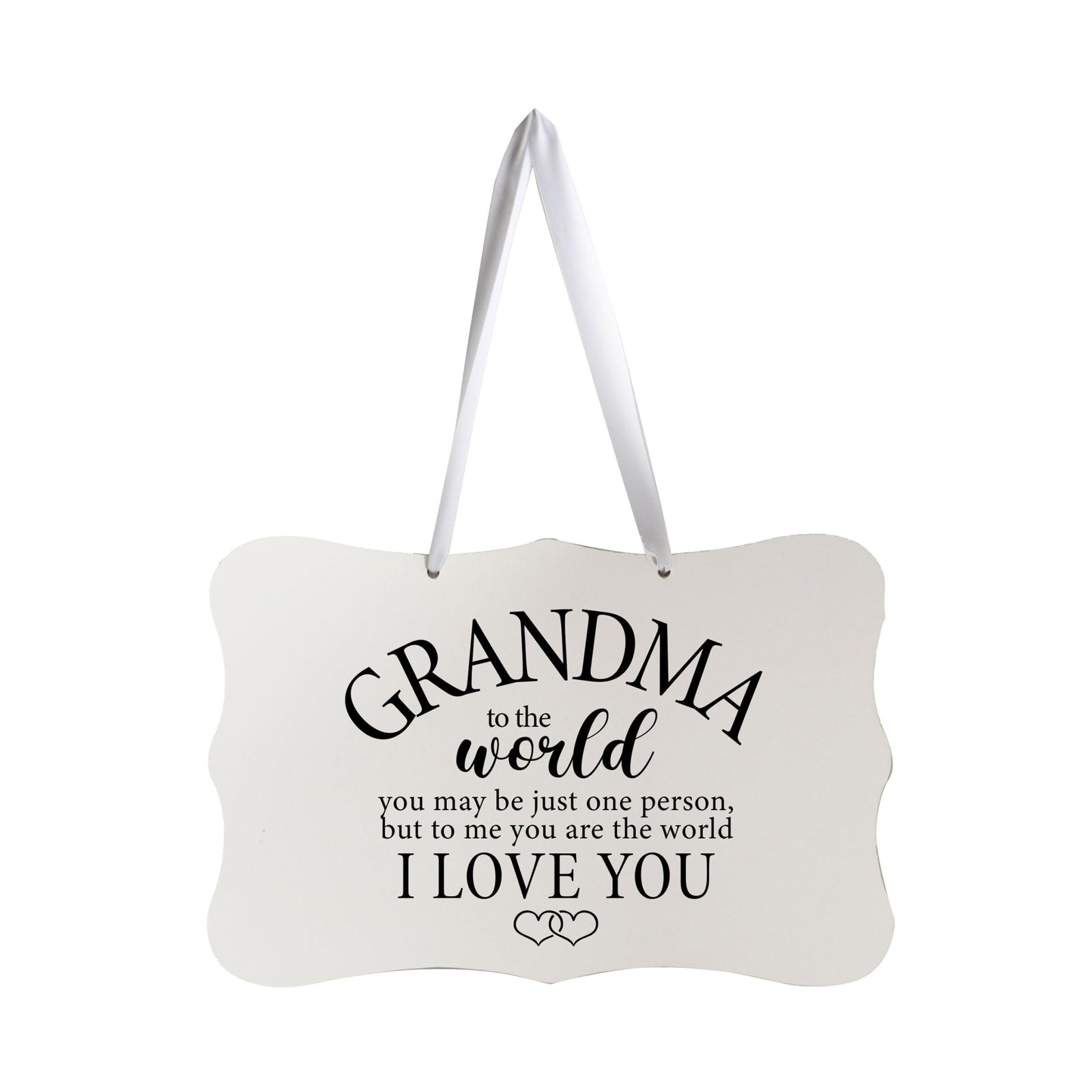 Digitally Printed Ribbon Signs Wall Decor 8” x 12” x 0.125" Includes Ribbon - Grandma - LifeSong Milestones