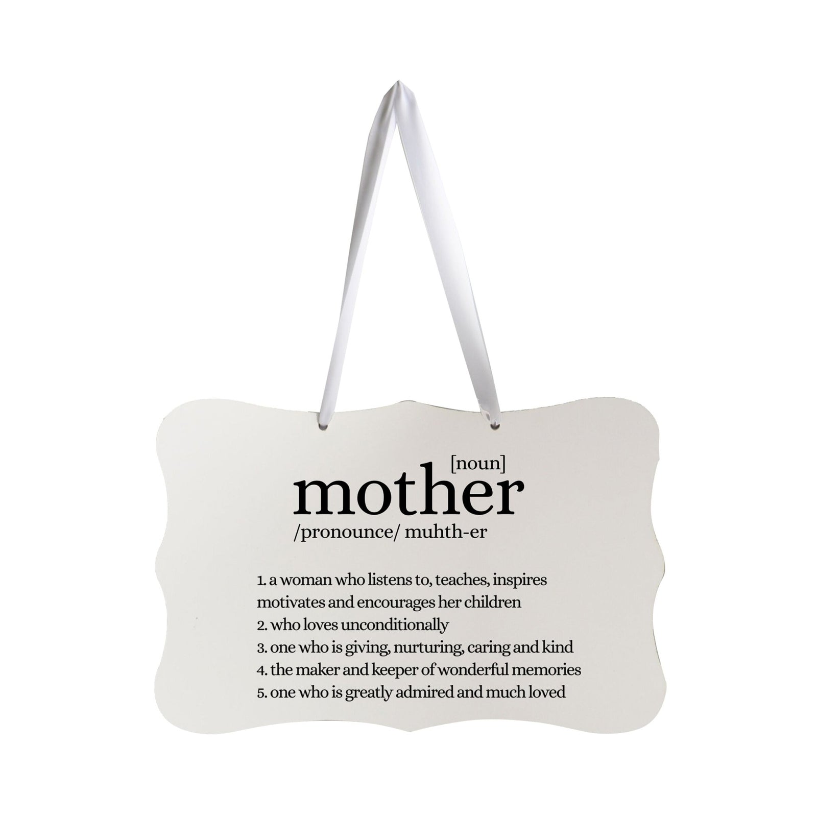 Digitally Printed Ribbon Signs Wall Decor 8” x 12” x 0.125" Includes Ribbon - Mother - LifeSong Milestones