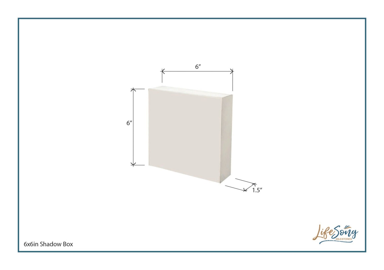 Digitally Printed Shadow Box Wall Decor - Every Good And Perfect Blue - LifeSong Milestones