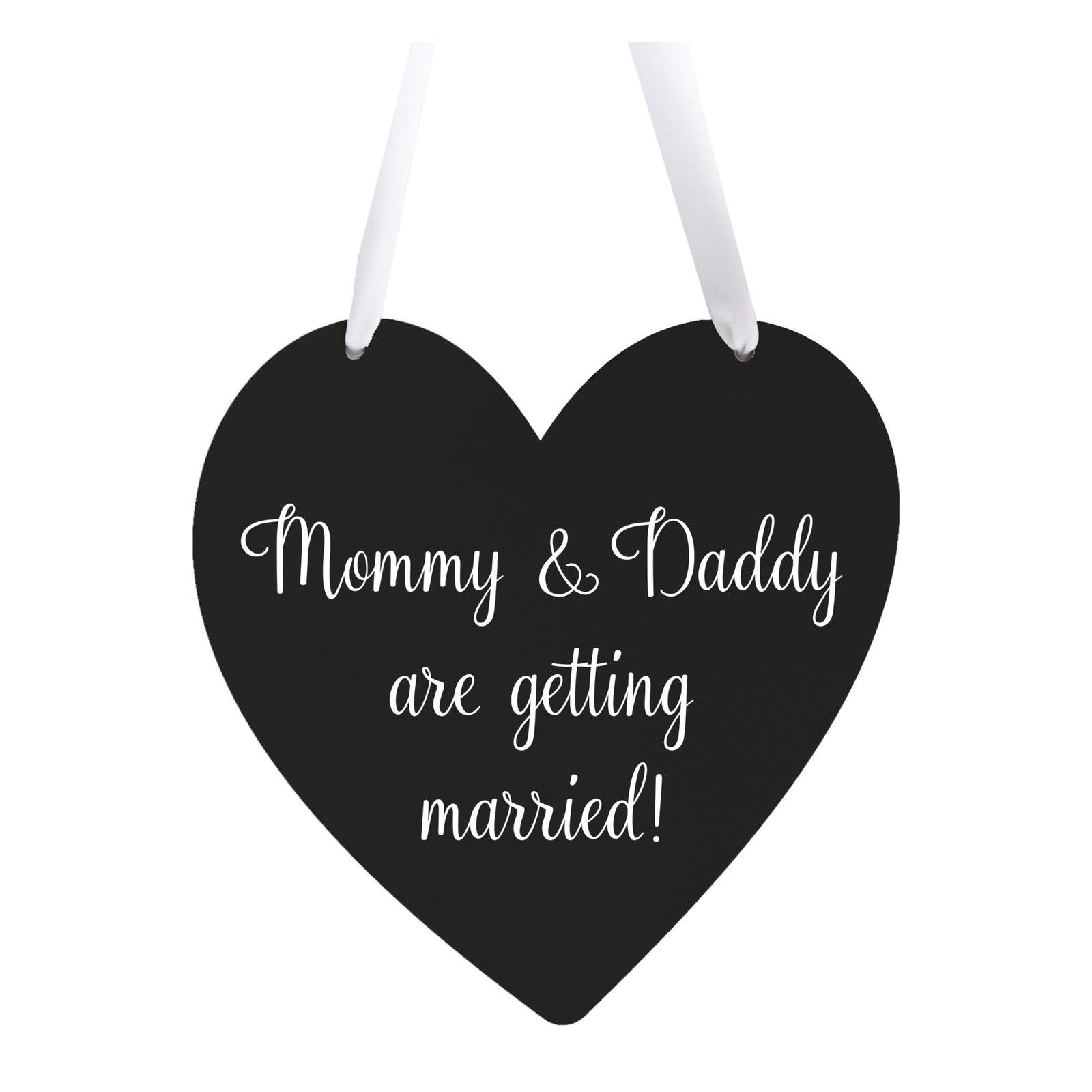 Digitally Printed Wedding Pet Heart Signs - Mommy & Daddy - LifeSong Milestones
