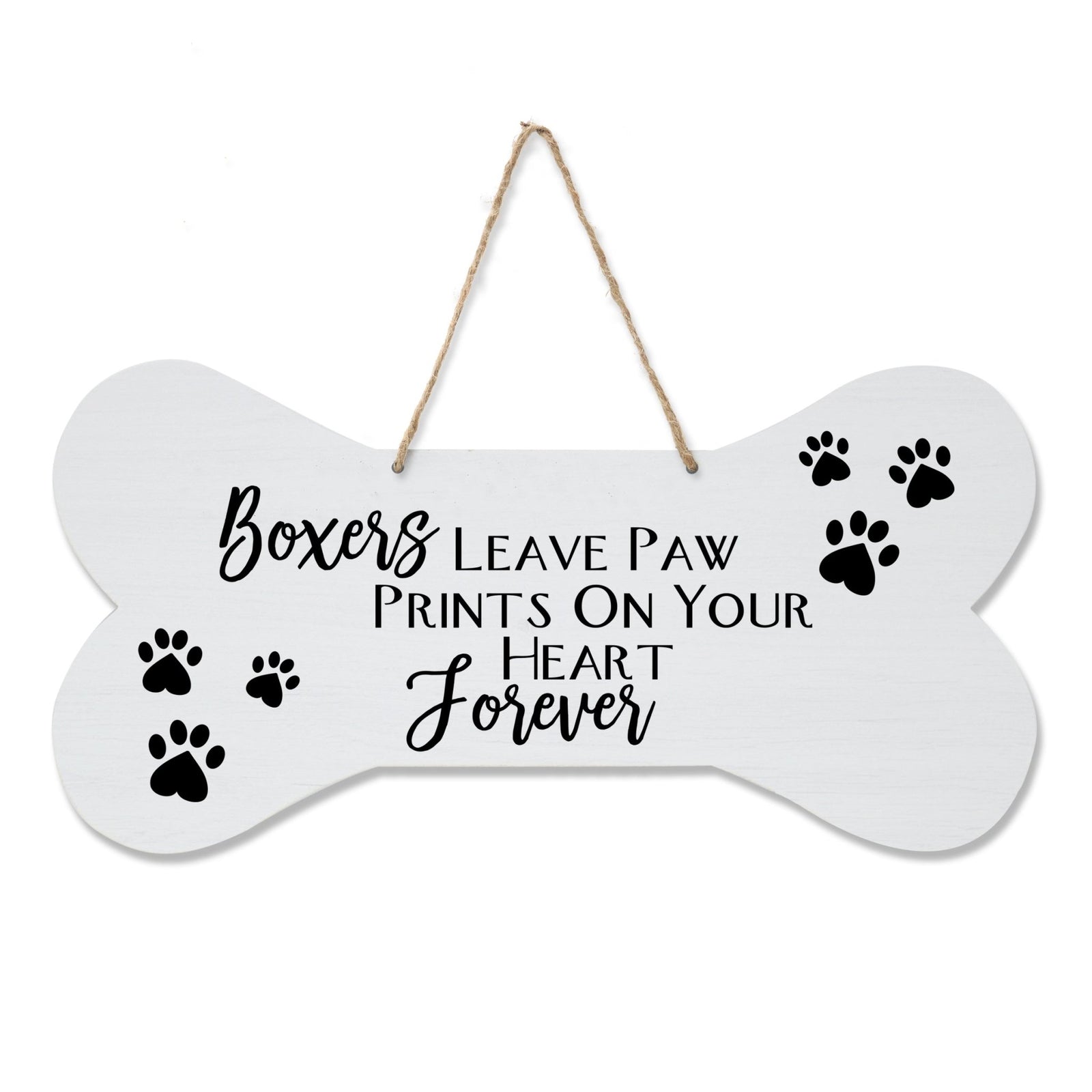 Dog Bone Rope Wall Sign - Boxer - LifeSong Milestones