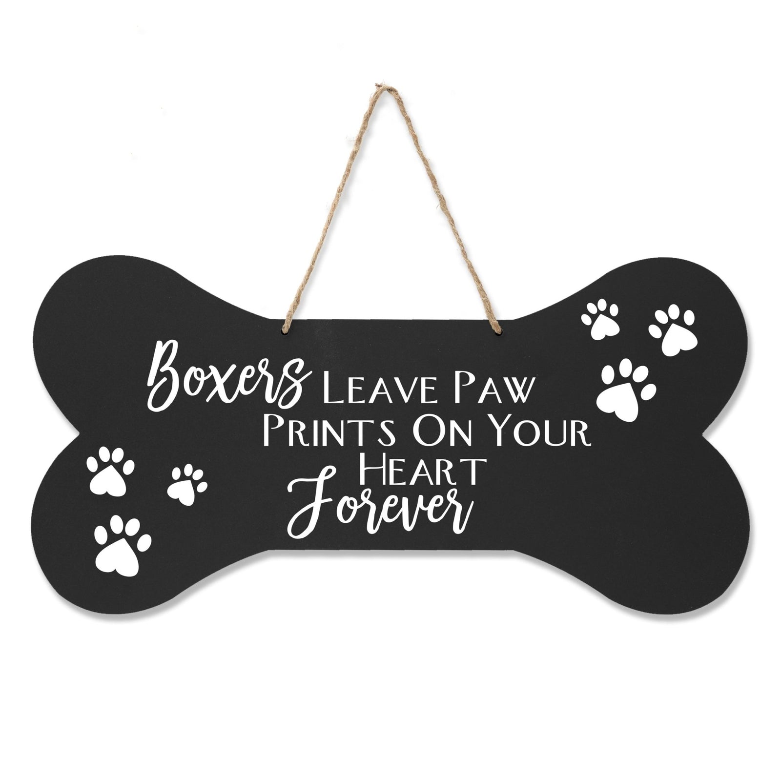 Dog Bone Rope Wall Sign - Boxer - LifeSong Milestones
