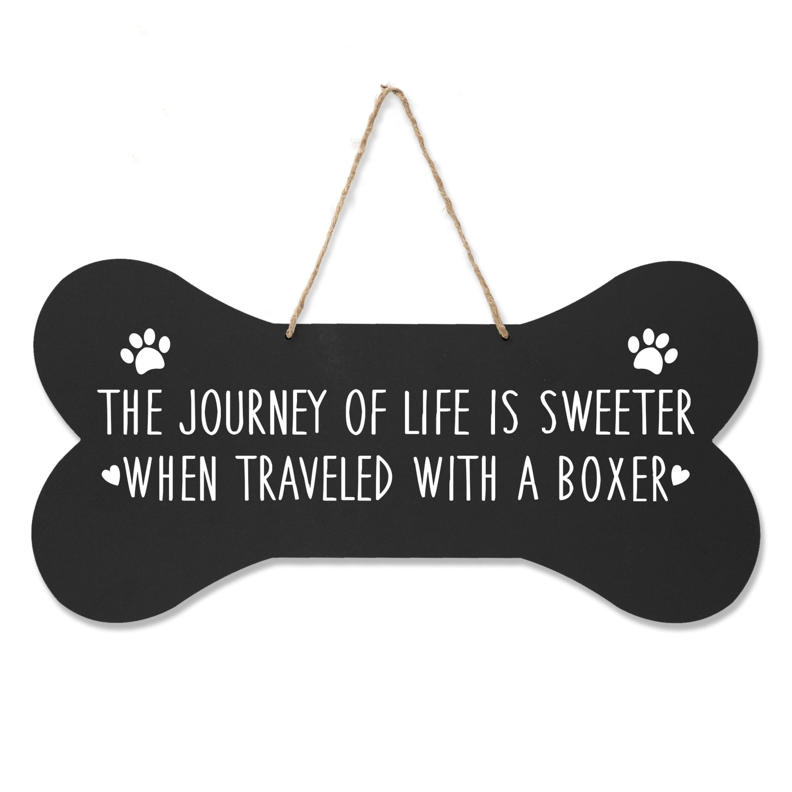 Dog Bone Rope Wall Sign - Boxer - LifeSong Milestones