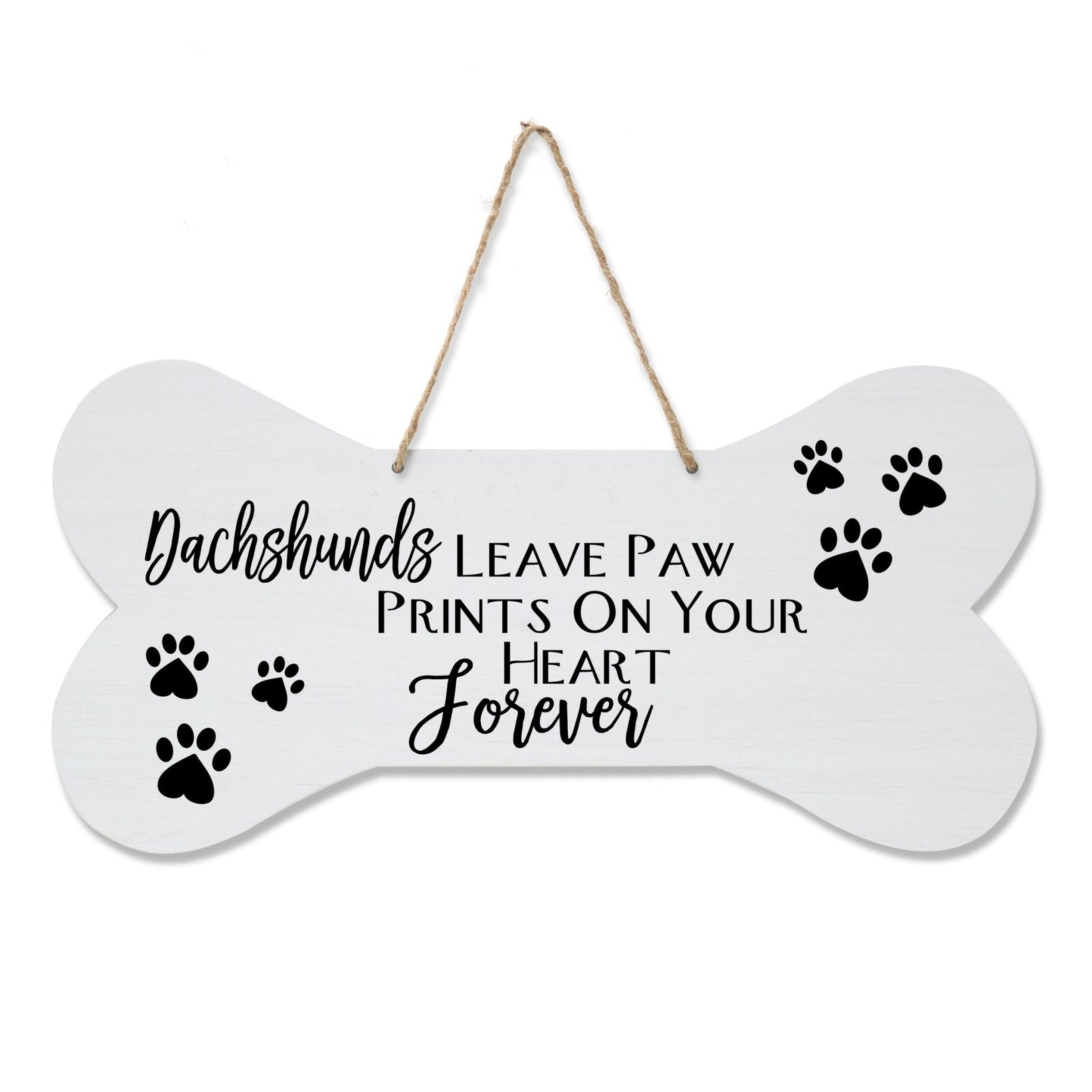 Dog Bone Rope Wall Sign - Dachshund - LifeSong Milestones
