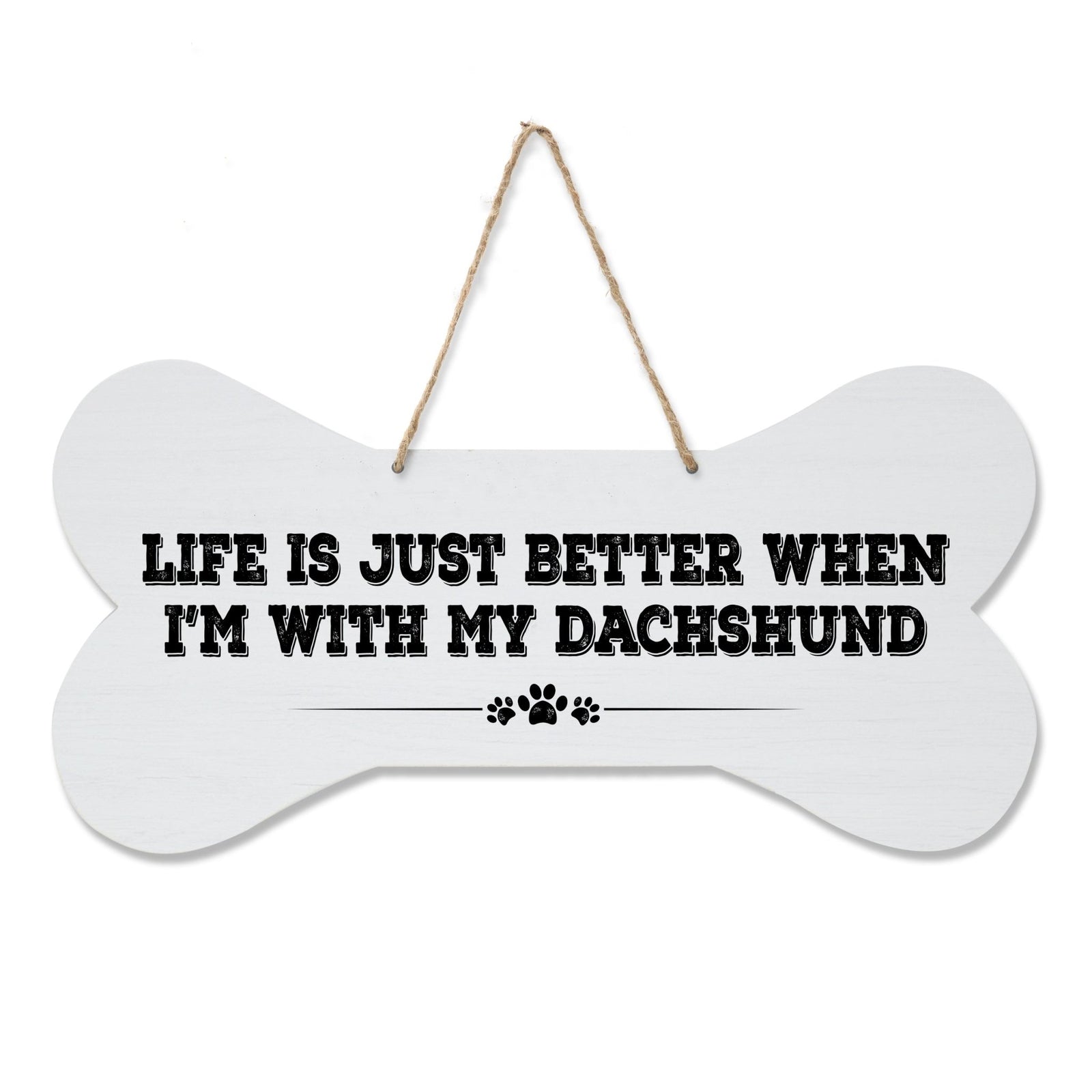 Dog Bone Rope Wall Sign - Dachshund - LifeSong Milestones