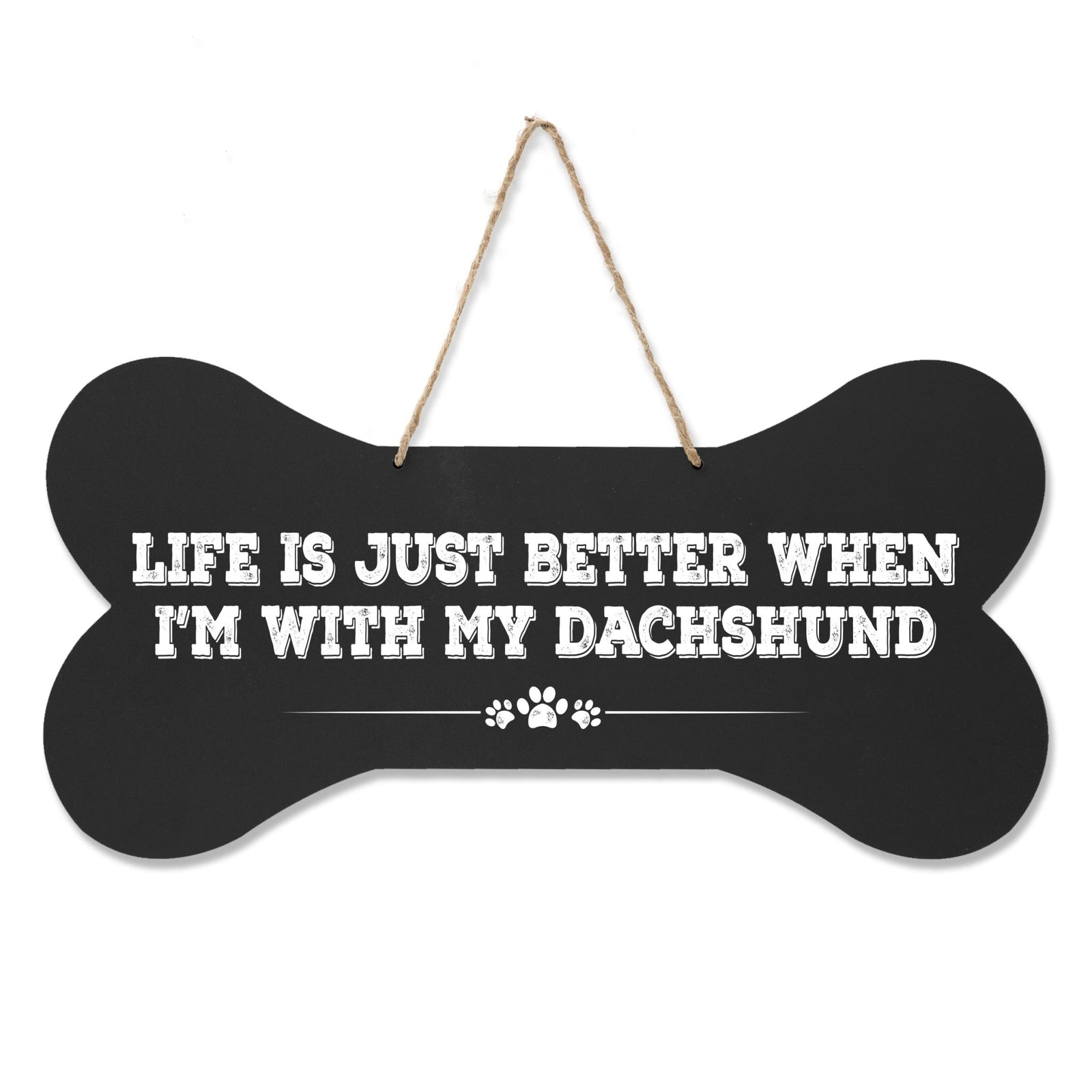 Dog Bone Rope Wall Sign - Dachshund - LifeSong Milestones