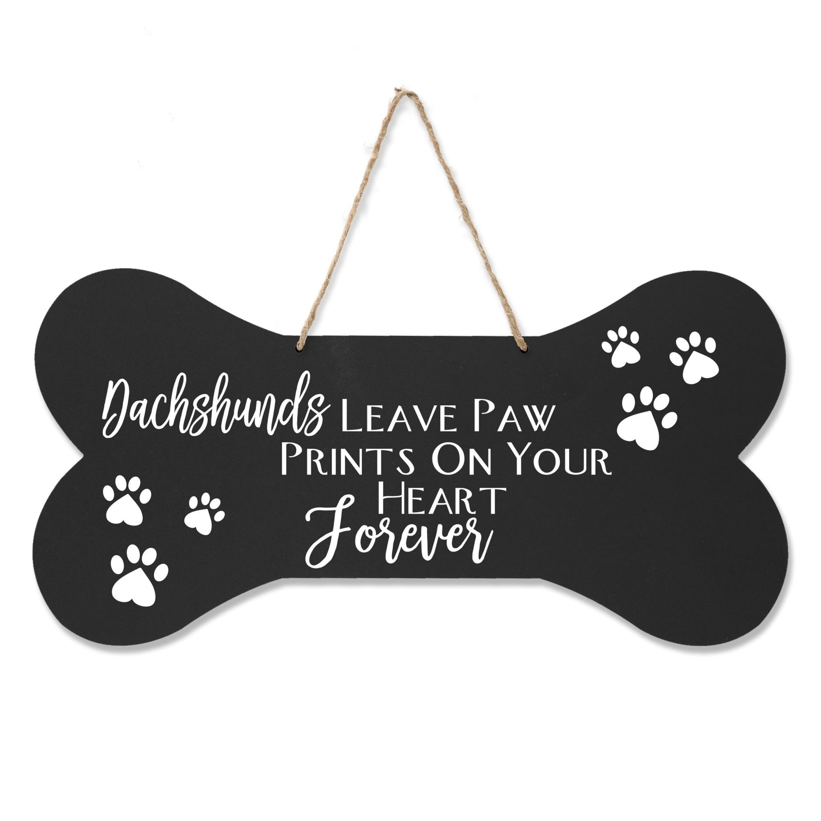 Dog Bone Rope Wall Sign - Dachshund - LifeSong Milestones