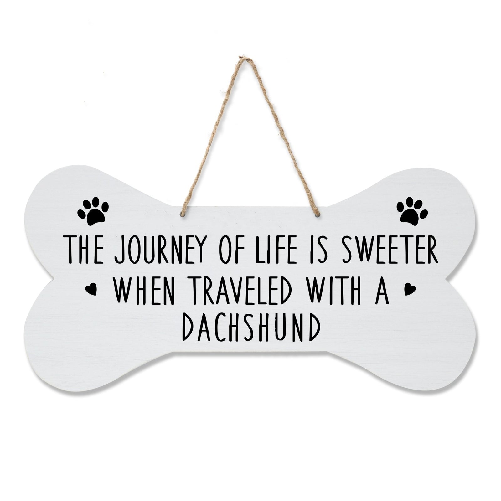 Dog Bone Rope Wall Sign - Dachshund - LifeSong Milestones