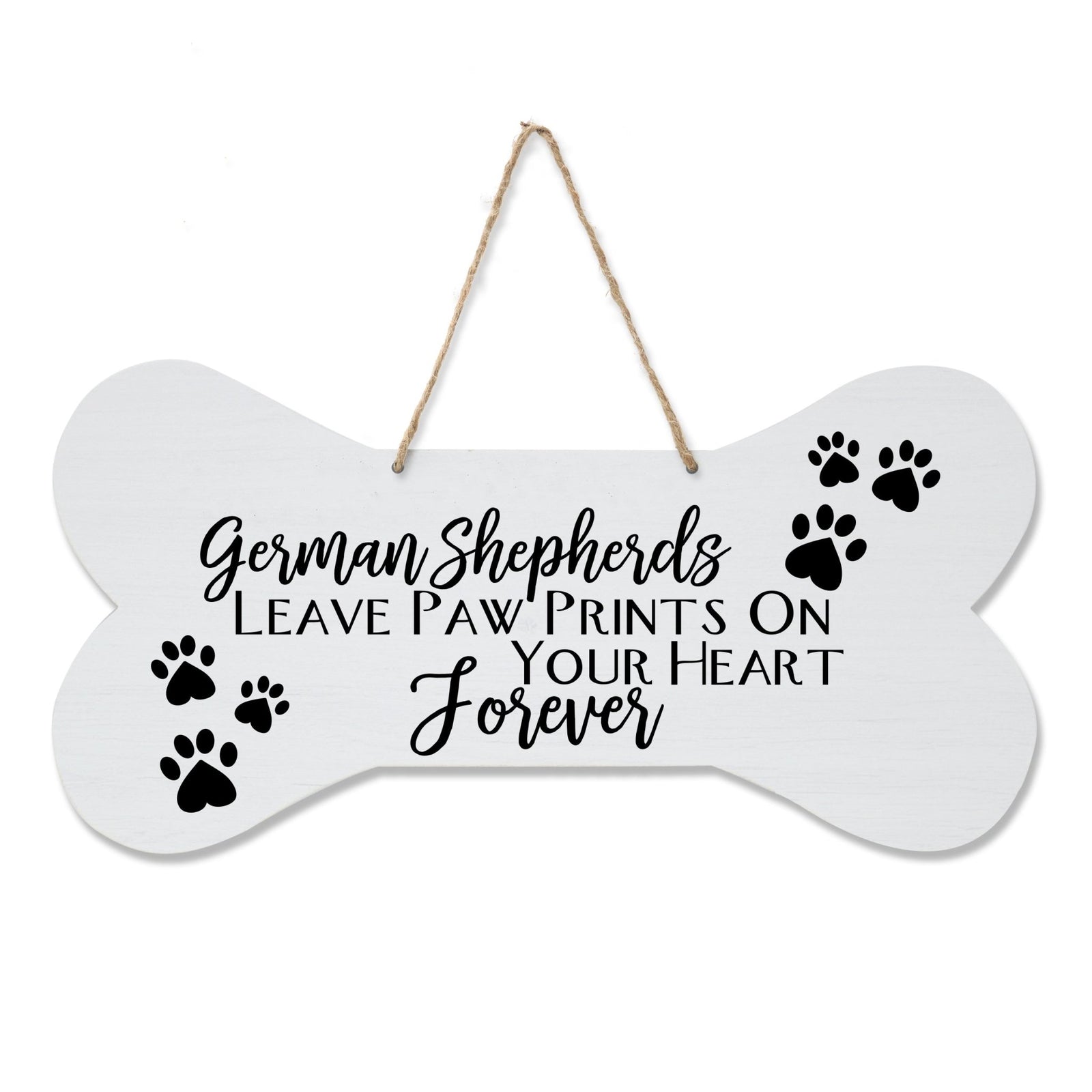 Dog Bone Rope Wall Sign - German Shepherd - LifeSong Milestones