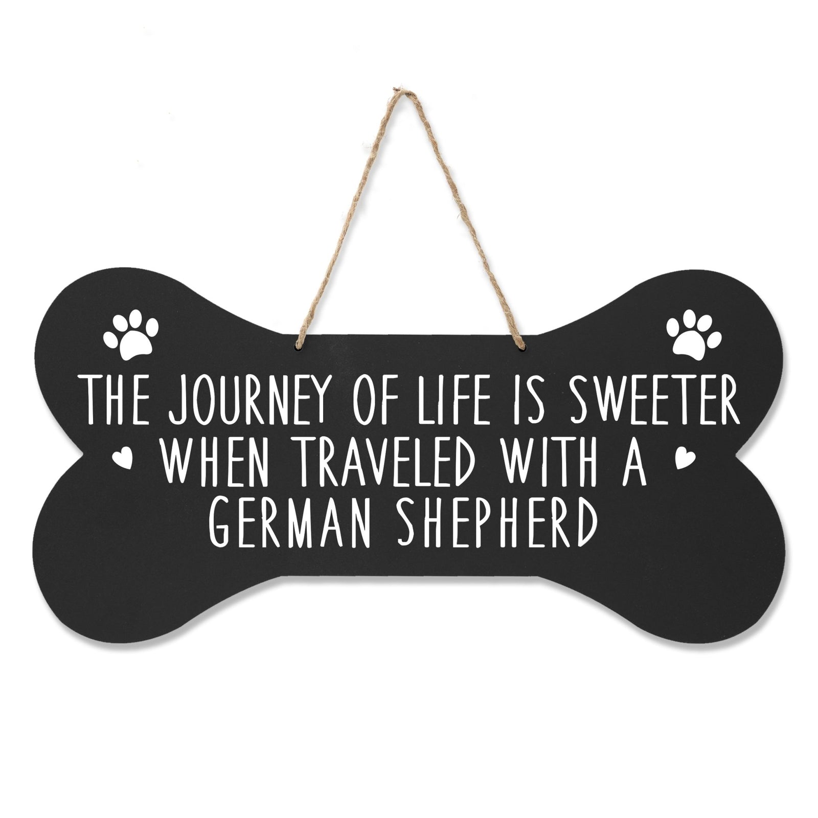 Dog Bone Rope Wall Sign - German Shepherd - LifeSong Milestones