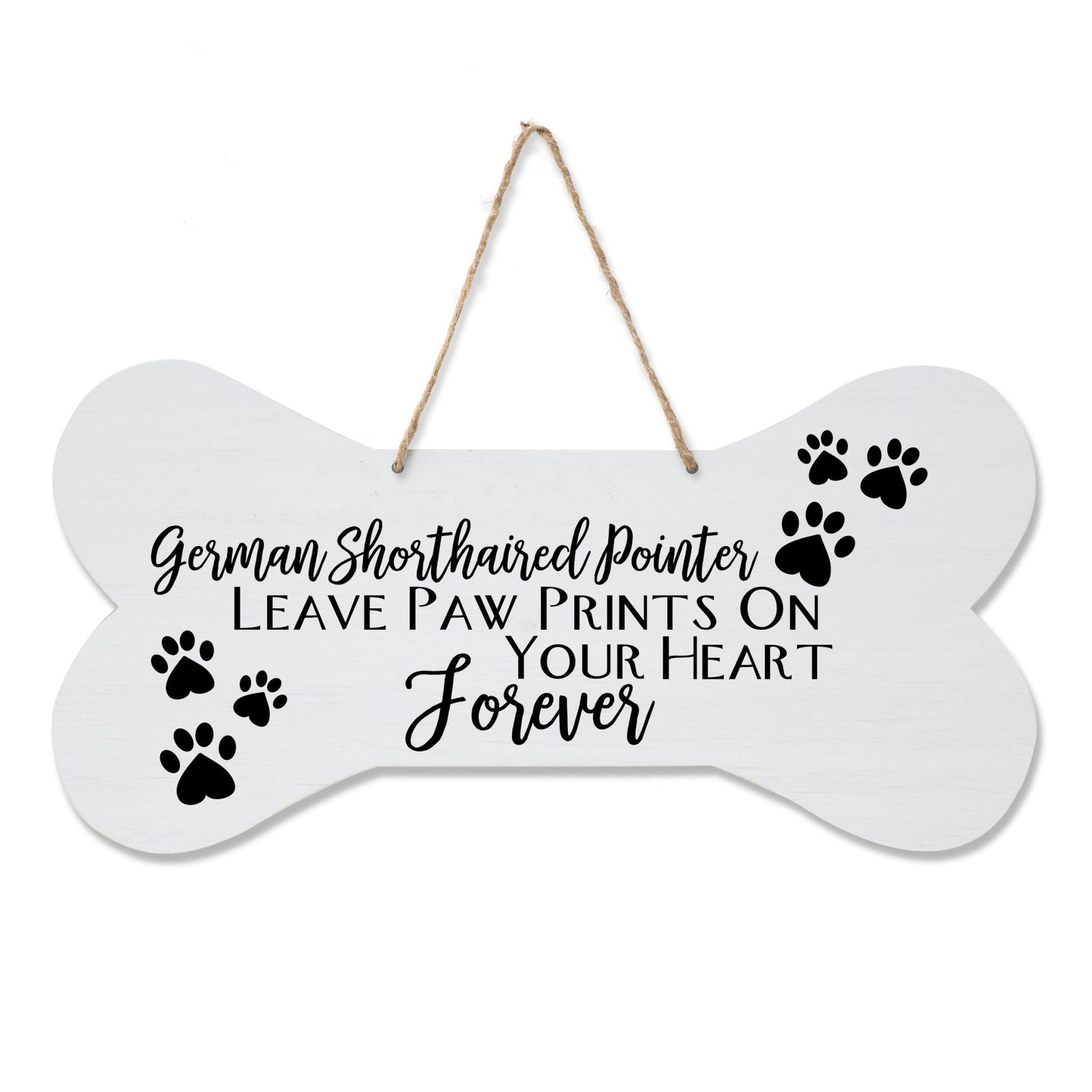 Dog Bone Rope Wall Sign - Short Haired Pointer - LifeSong Milestones