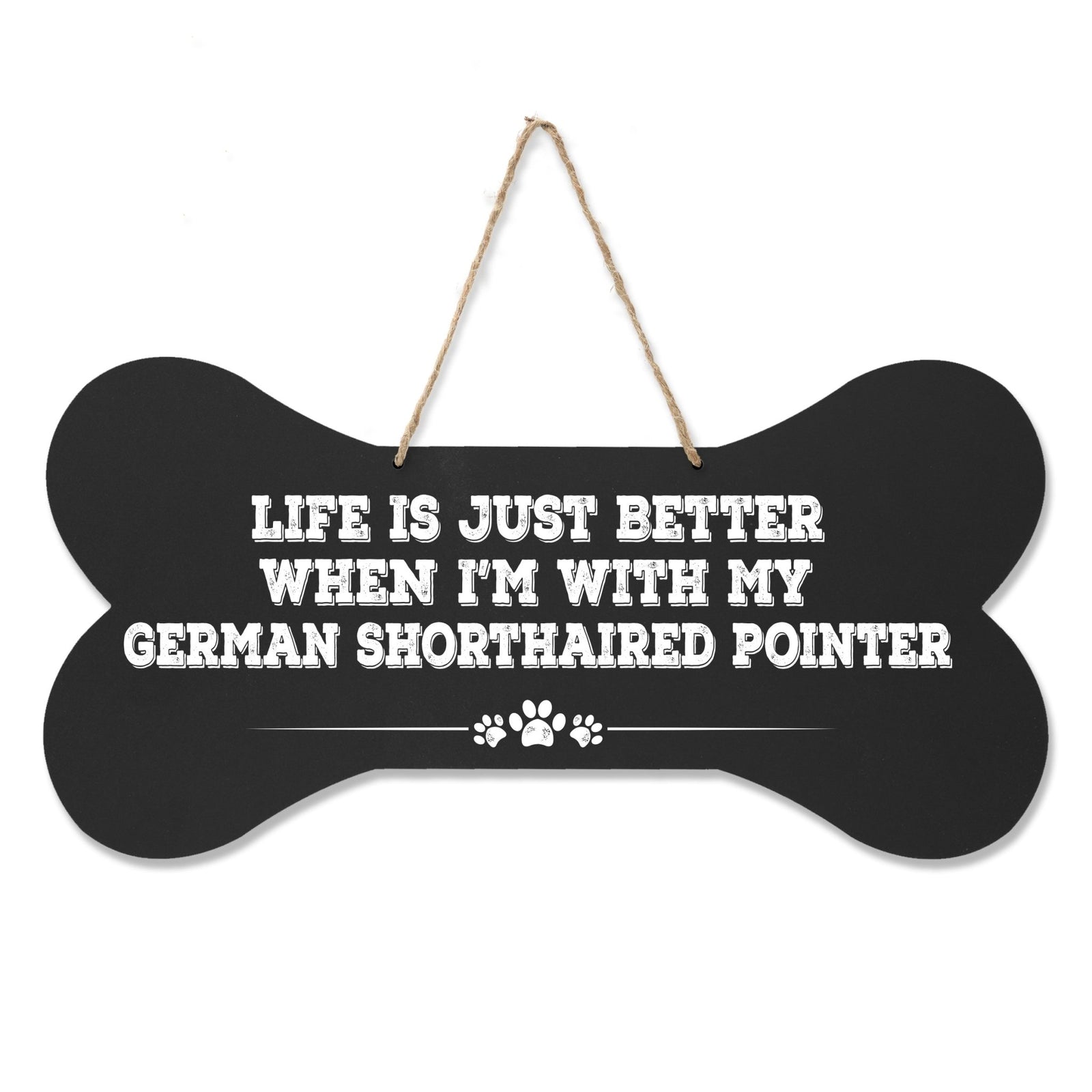 Dog Bone Rope Wall Sign - Short Haired Pointer - LifeSong Milestones