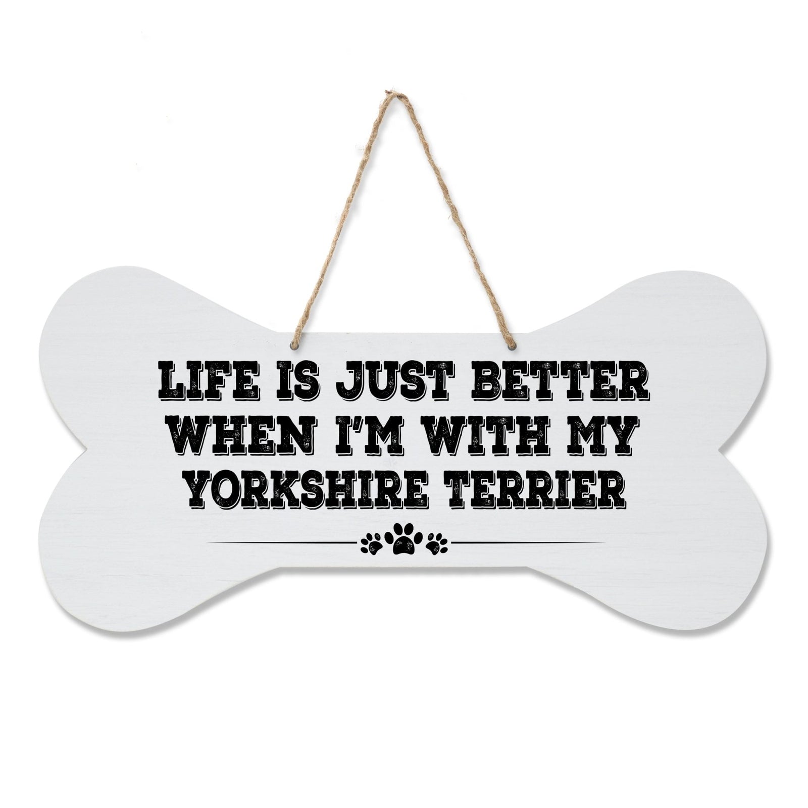 Dog Bone Rope Wall Sign - Terrier - LifeSong Milestones