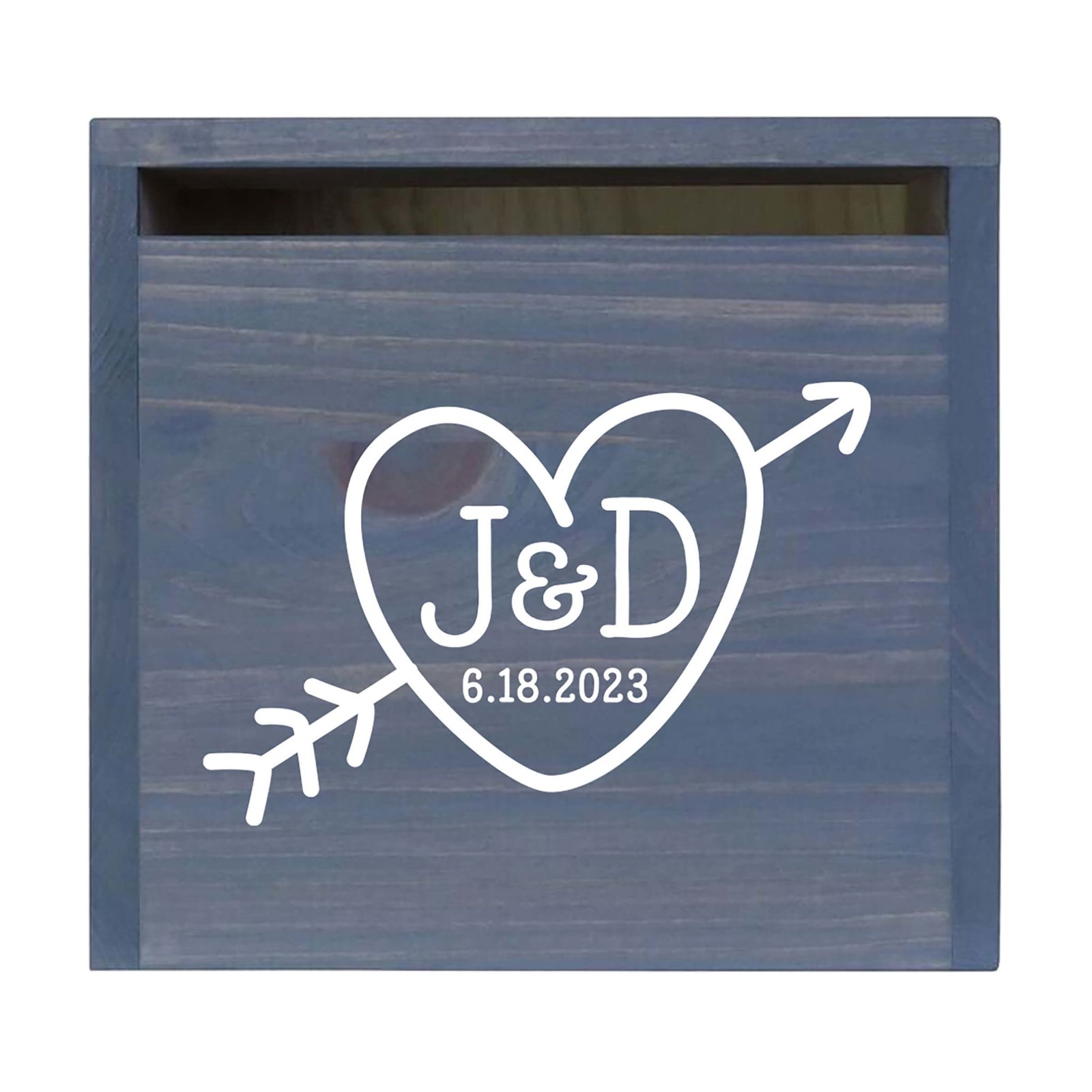 Elegant and Durable Pine Wood Wedding Card Box (Bob & Cathy)