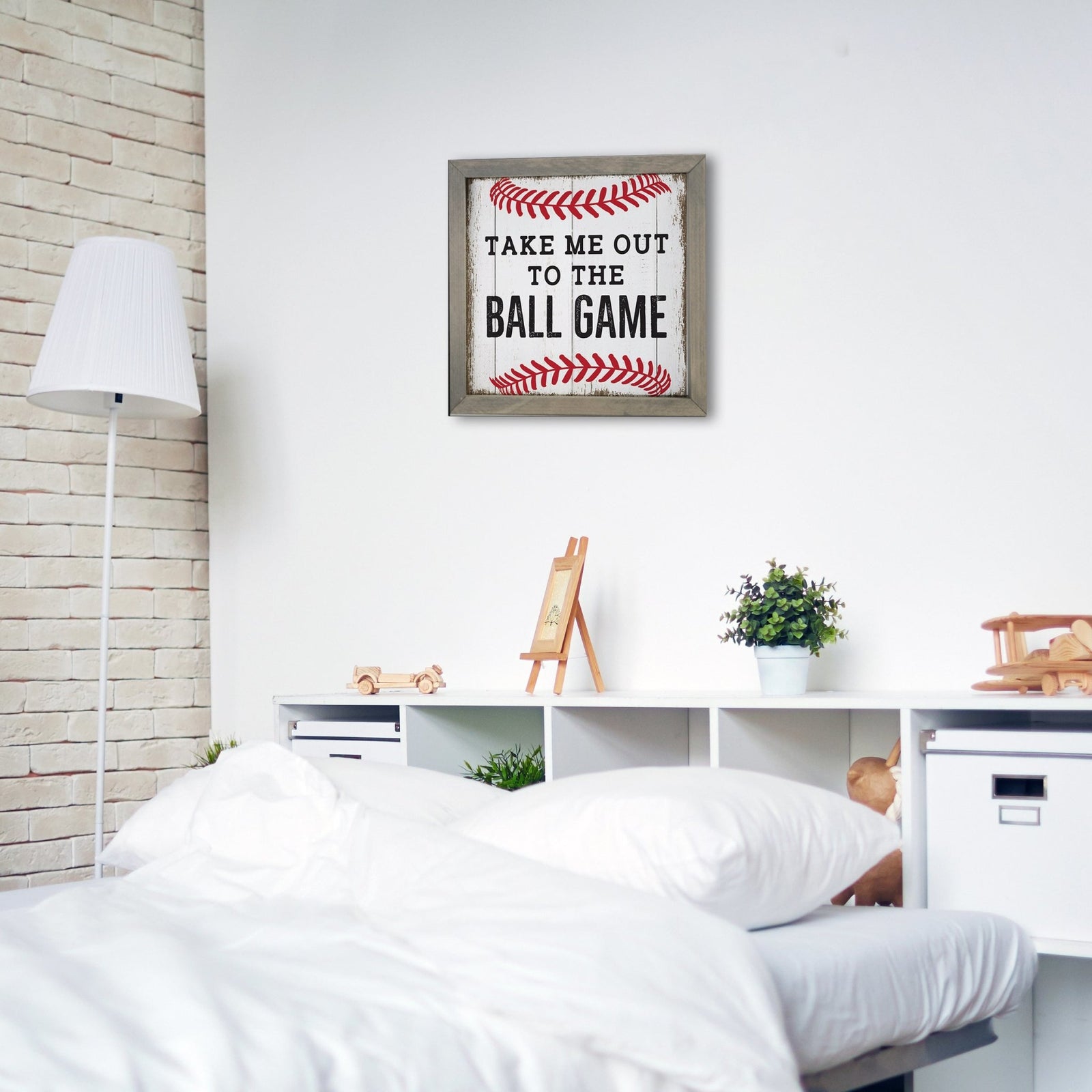 Elegant Baseball Framed Shadow Box Shelf Décor With Inspiring Bible Verses - Ball Game - LifeSong Milestones