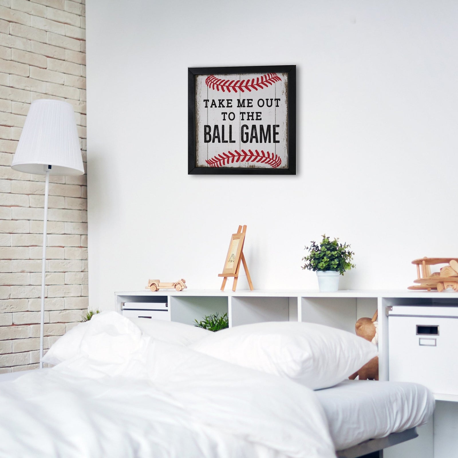 Elegant Baseball Framed Shadow Box Shelf Décor With Inspiring Bible Verses - Ball Game - LifeSong Milestones