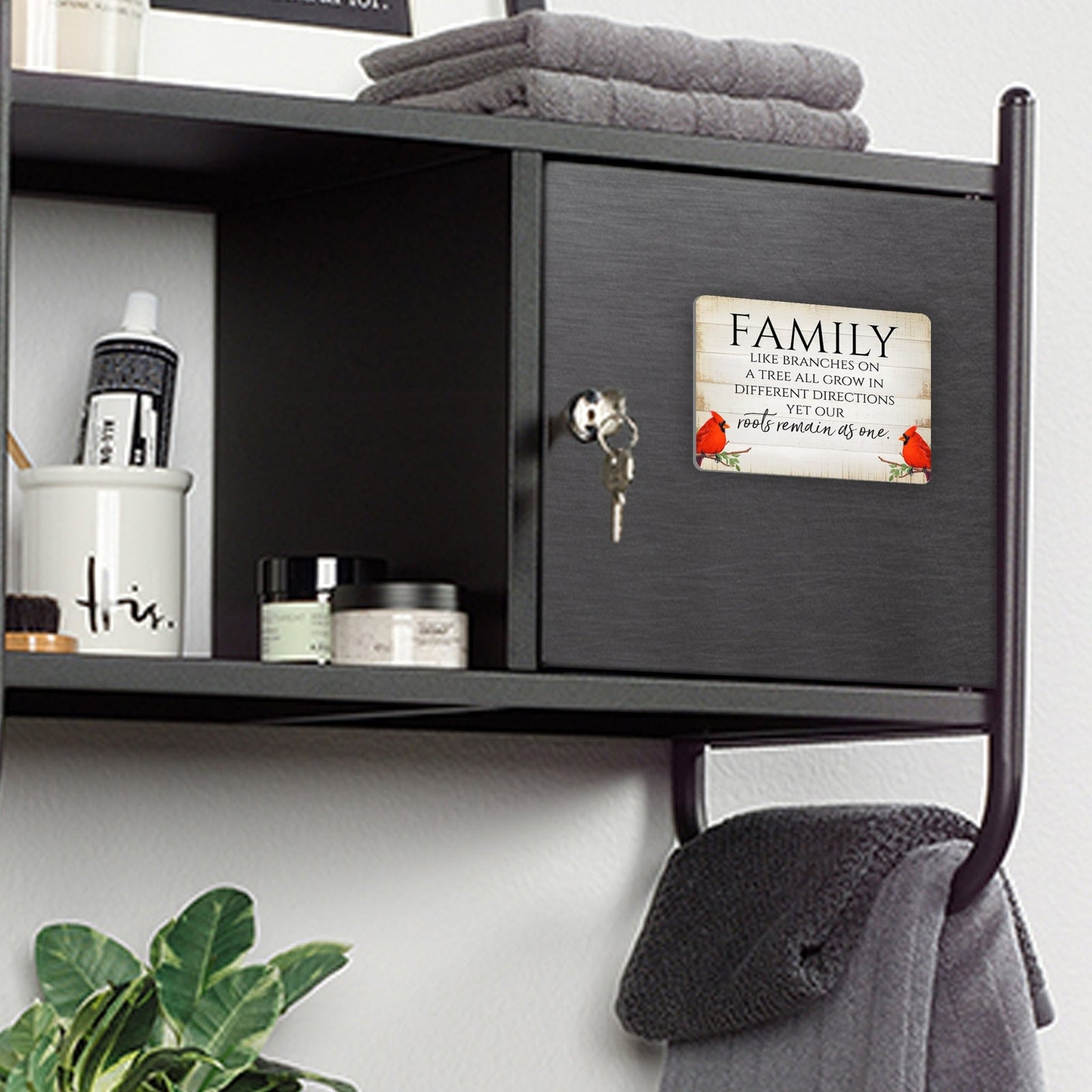 Elegant Vintage-Inspired Cardinal Wooden Magnet Printed With Everyday Inspirational Verses Gift Ideas - Family - LifeSong Milestones