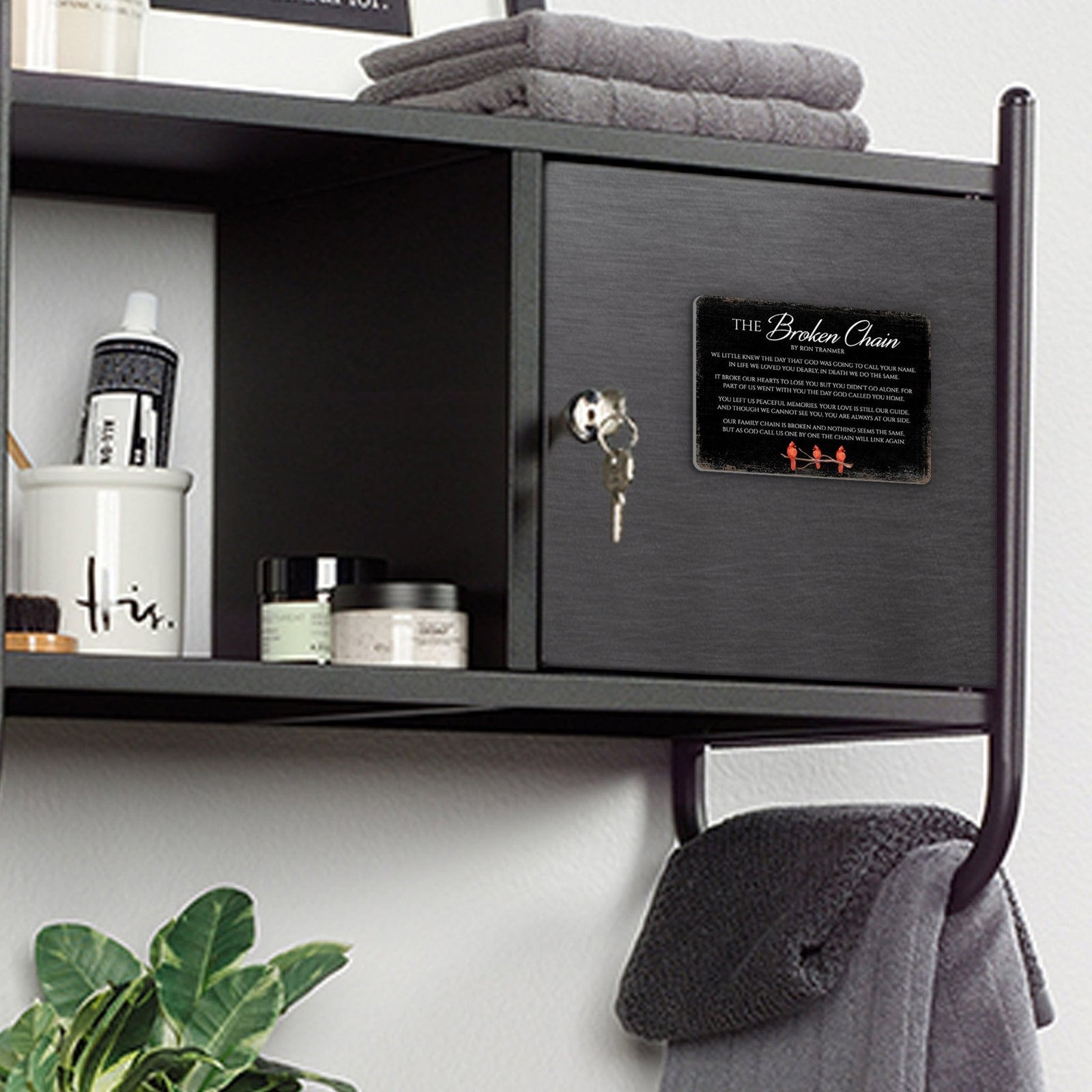 Elegant Vintage-Inspired Cardinal Wooden Magnet Printed With Everyday Inspirational Verses Gift Ideas - The Broken Chain - LifeSong Milestones