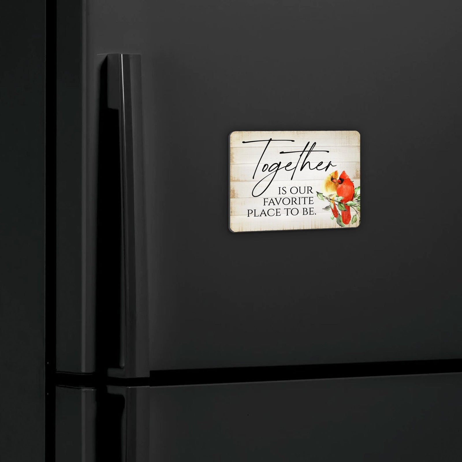 Elegant Vintage-Inspired Cardinal Wooden Magnet Printed With Everyday Inspirational Verses Gift Ideas - Together - LifeSong Milestones