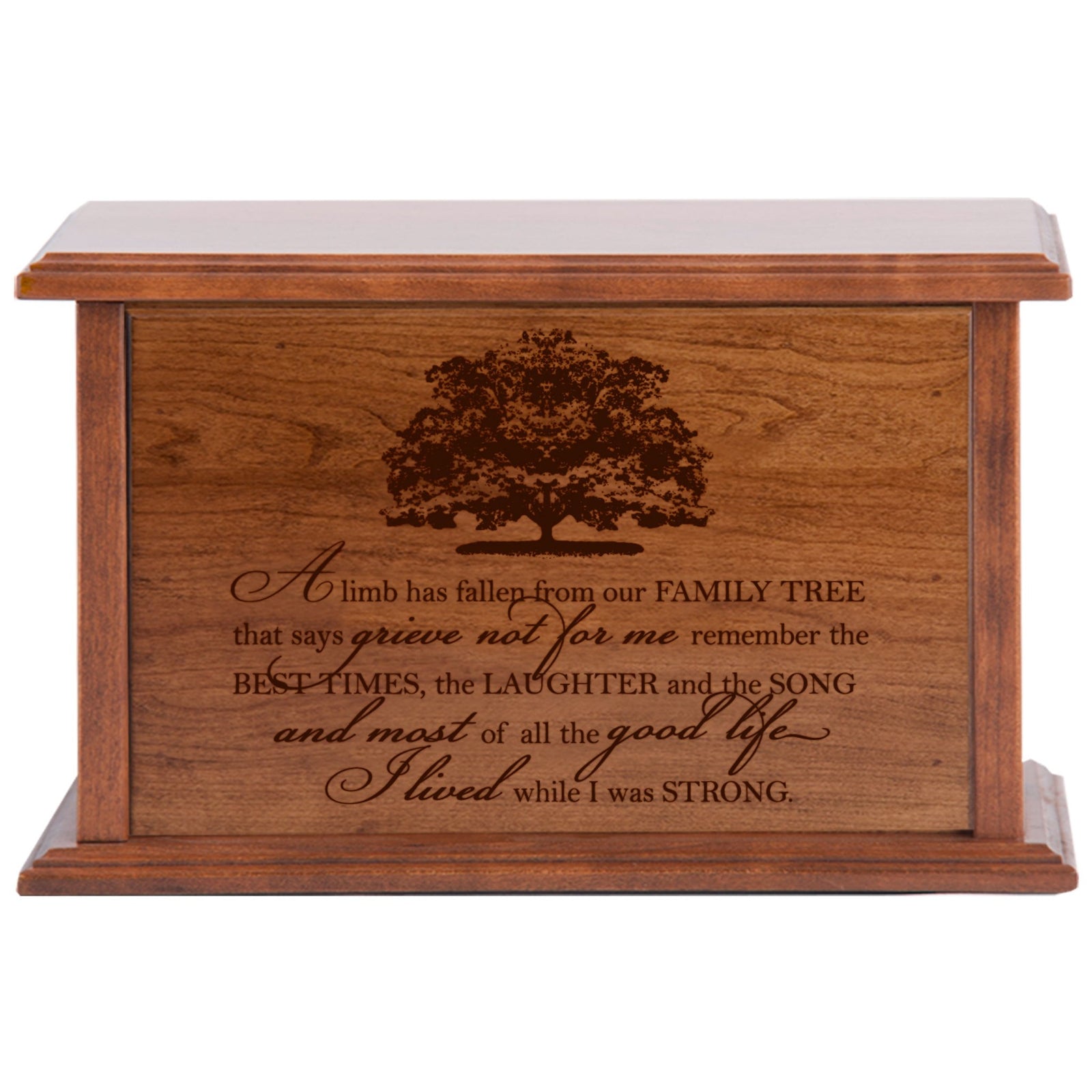 LifeSong Milestones Memorial Engraved Cremation Urn Box for Human Ashes