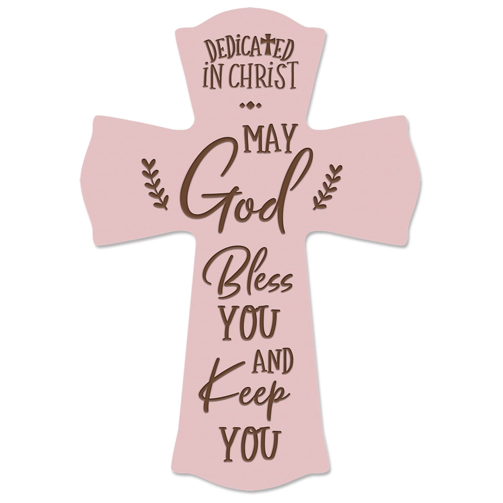 Wooden Engraved Dedication Wall Cross