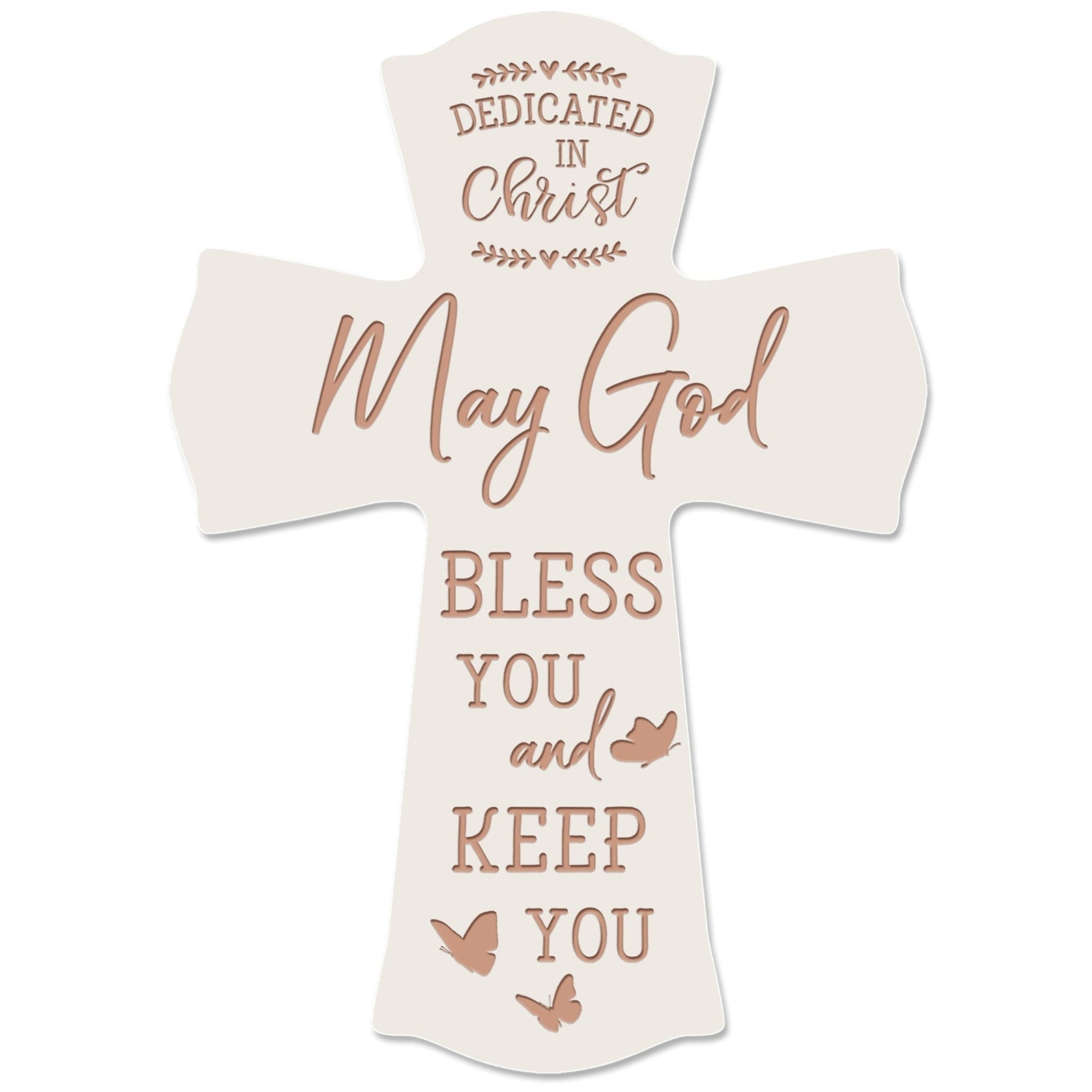 Wooden Engraved Dedication Wall Cross