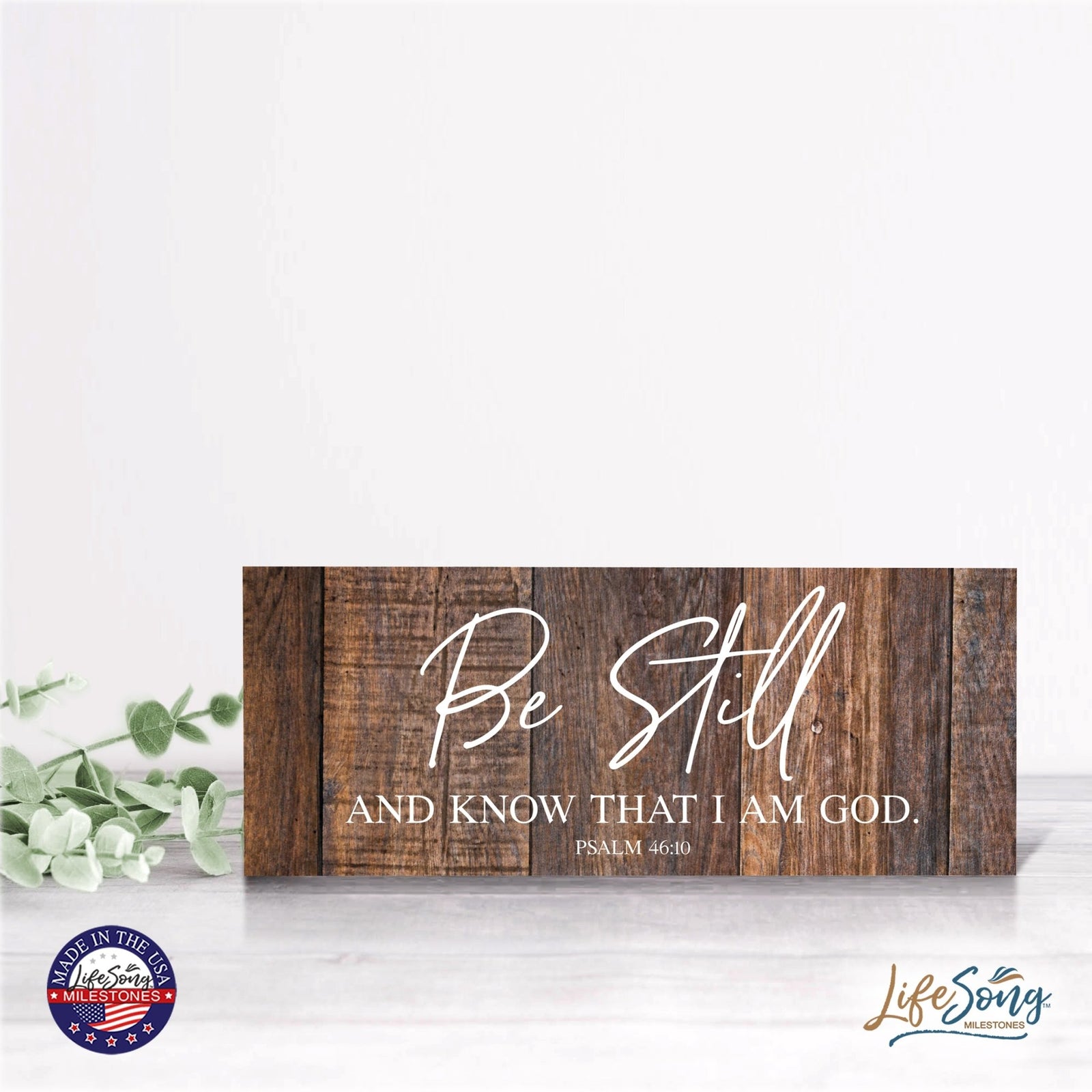 Every Day Inspirational Hanging Wall Plaque - Be Still And Know - LifeSong Milestones