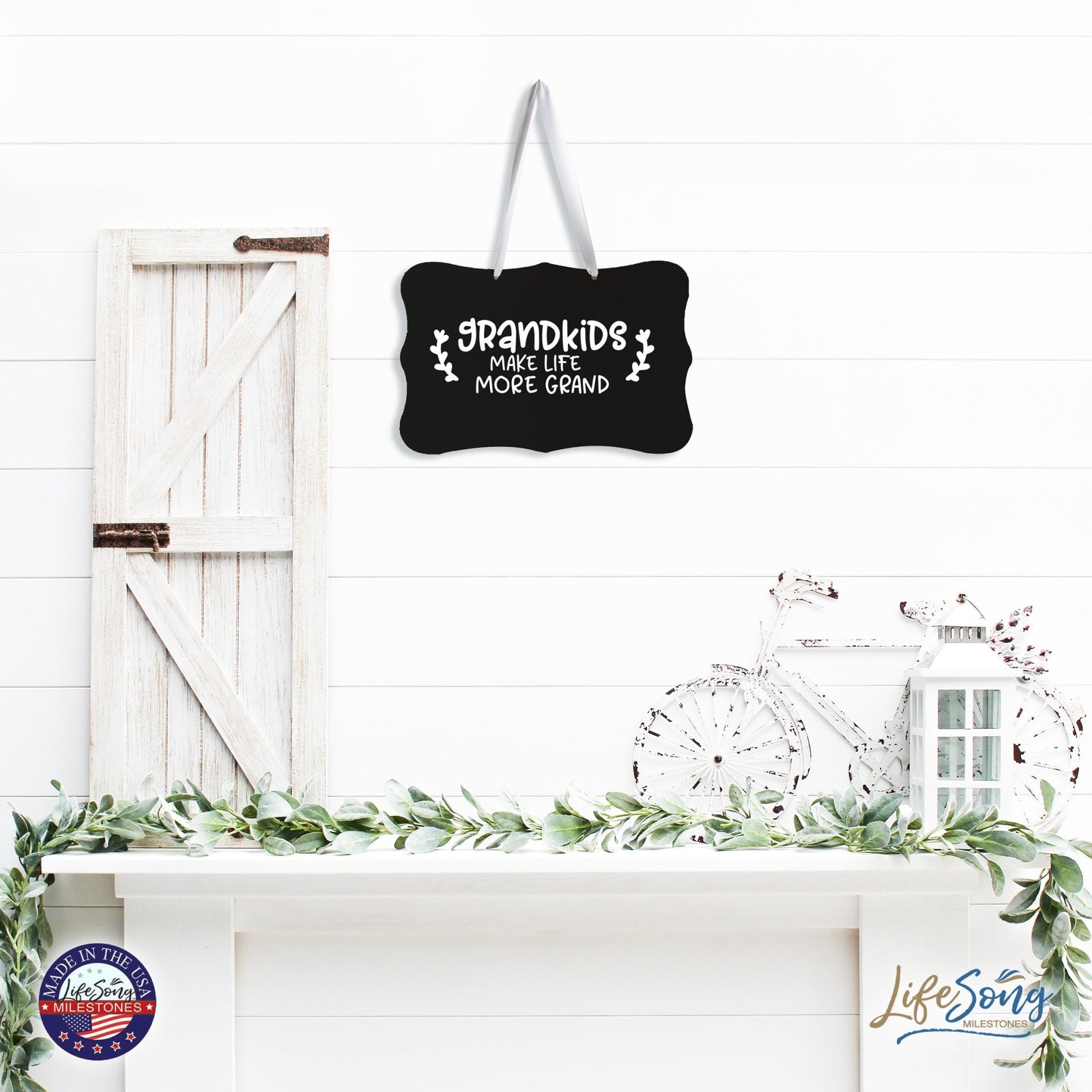 Every Day Inspirational Hanging Wall Plaque - Grandkids Make Life - LifeSong Milestones