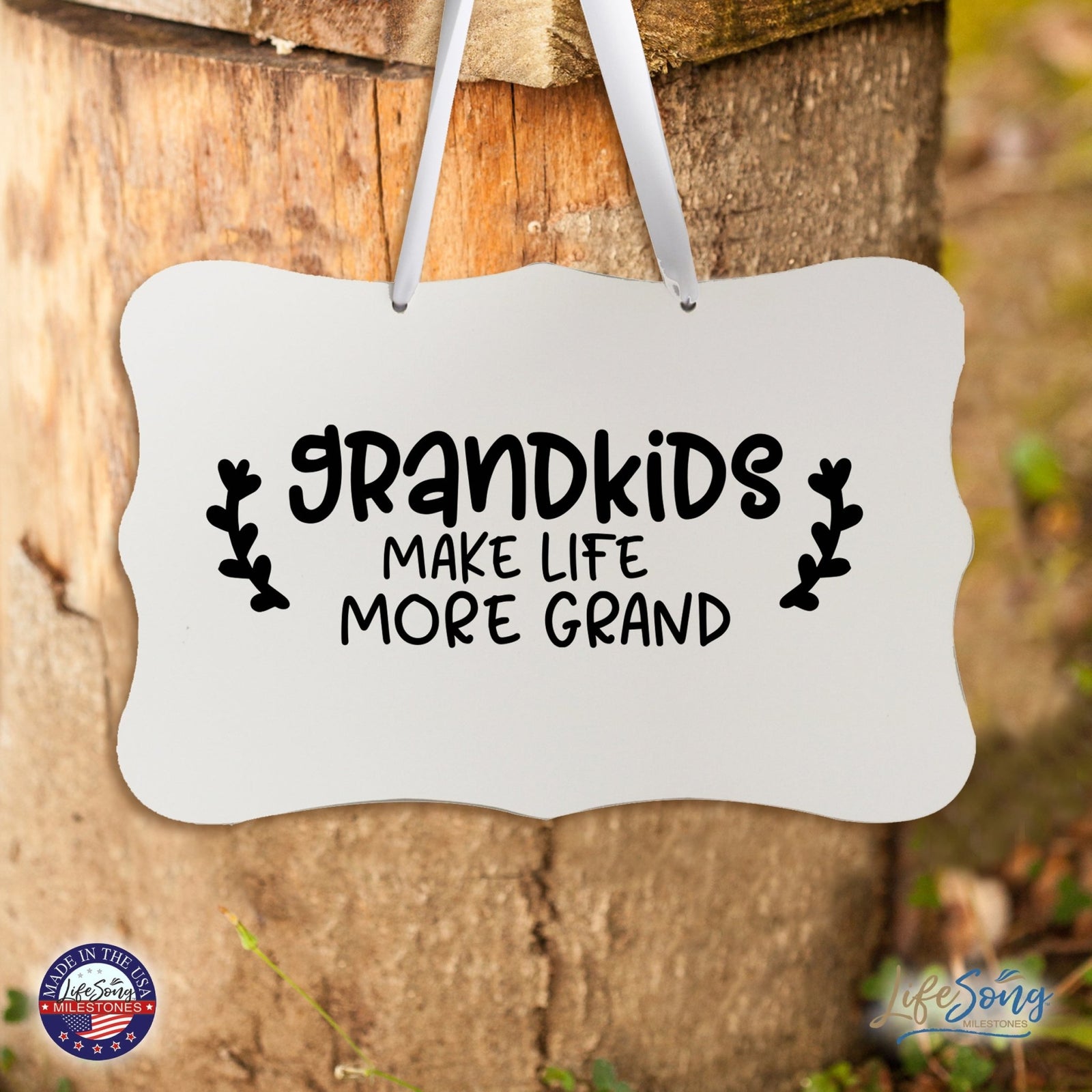Every Day Inspirational Hanging Wall Plaque - Grandkids Make Life - LifeSong Milestones