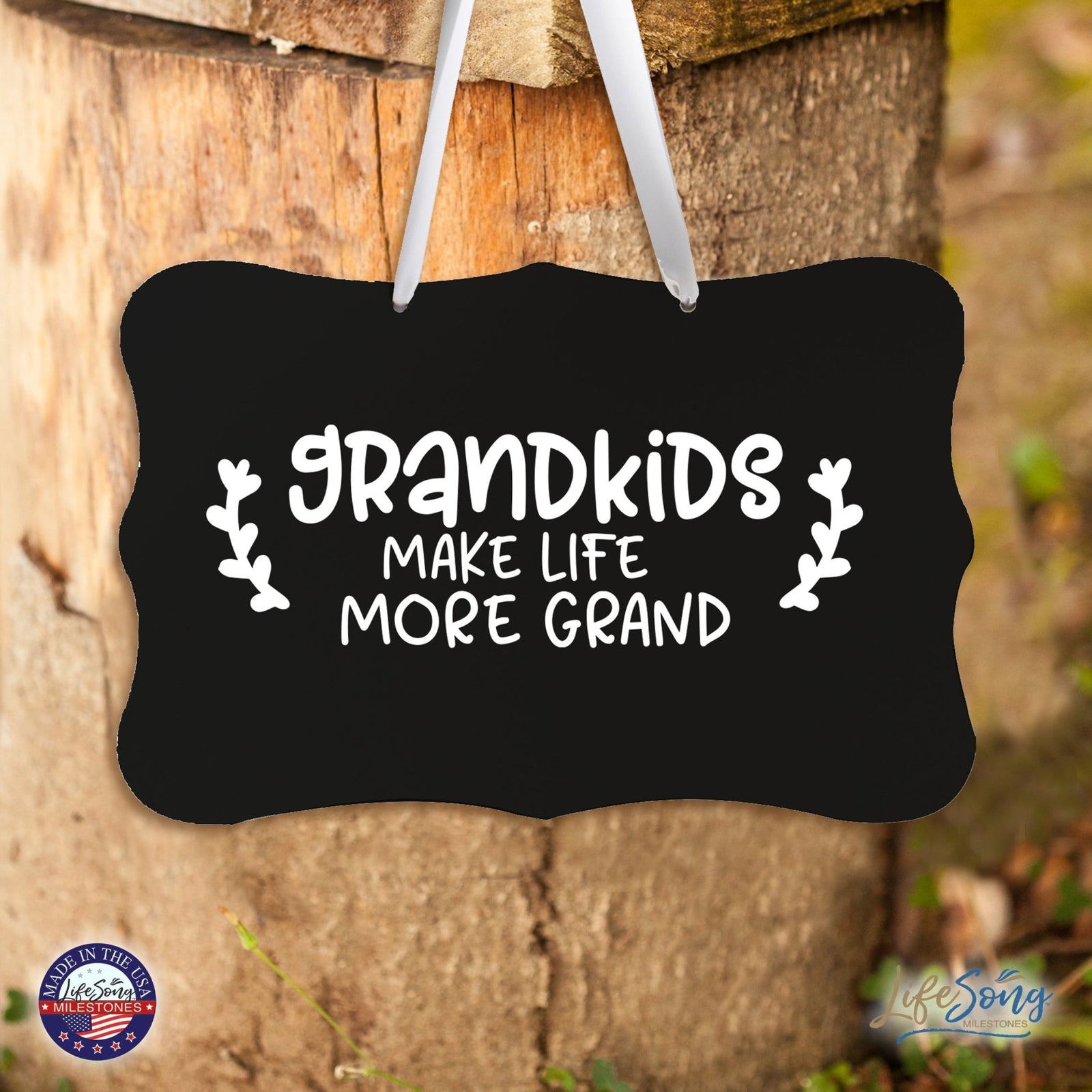 Every Day Inspirational Hanging Wall Plaque - Grandkids Make Life - LifeSong Milestones