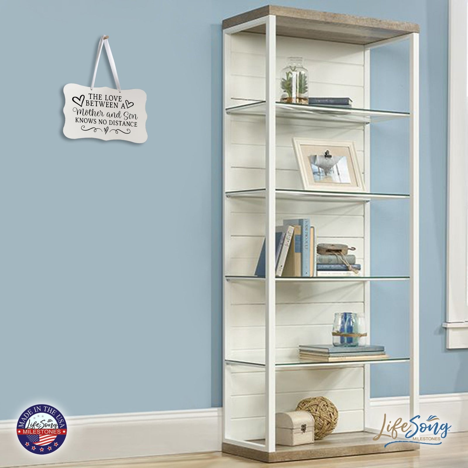 Every Day Inspirational Hanging Wall Plaque - Mother And Son - LifeSong Milestones