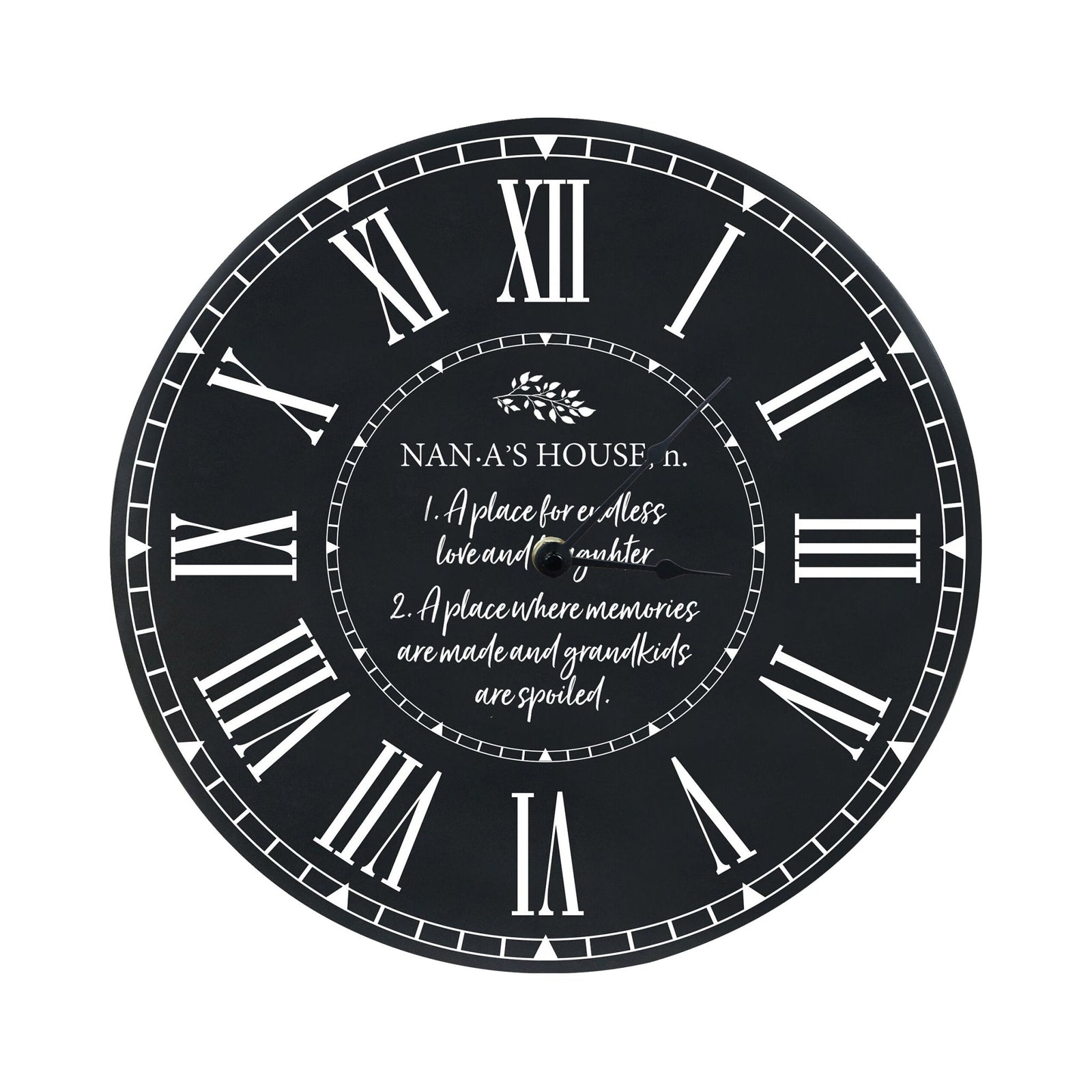 Everyday Home and Family Clock 12” x .75” Nana’s House - LifeSong Milestones