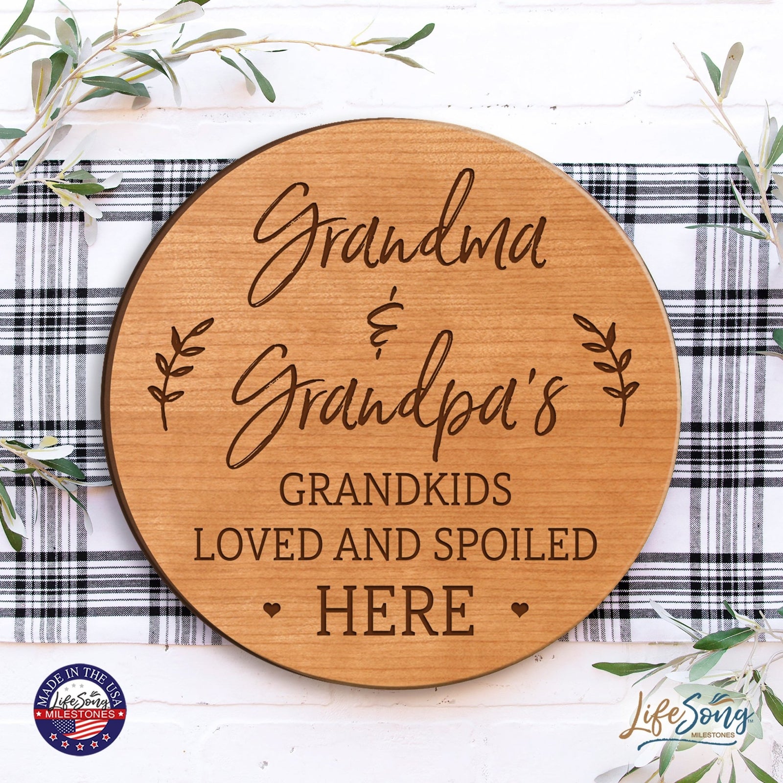 Everyday Lazy Susan 12x12 Grandkids - LifeSong Milestones