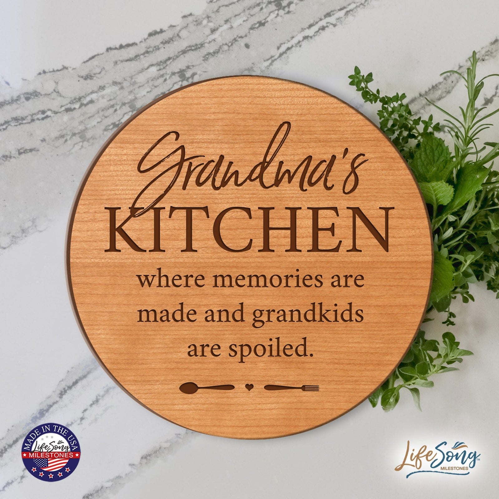 Everyday Lazy Susan 12x12 Grandparents - LifeSong Milestones