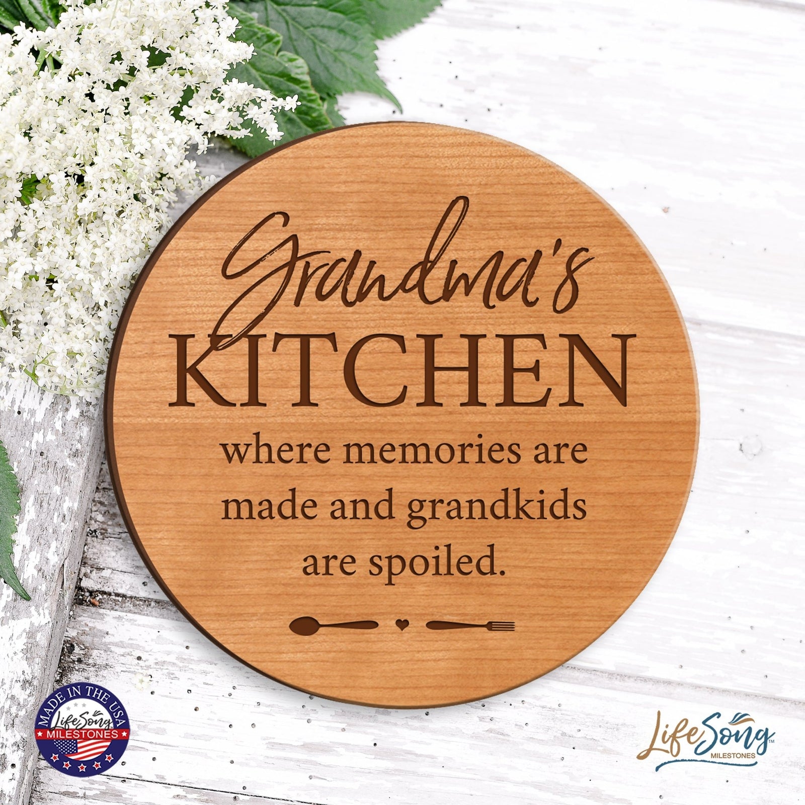 Everyday Lazy Susan 12x12 Grandparents - LifeSong Milestones