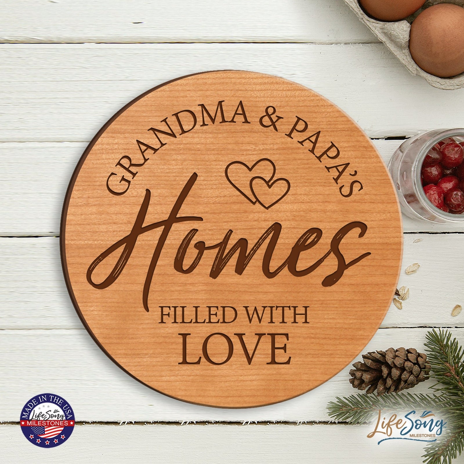 Everyday Lazy Susan 12x12 Grandparents - LifeSong Milestones