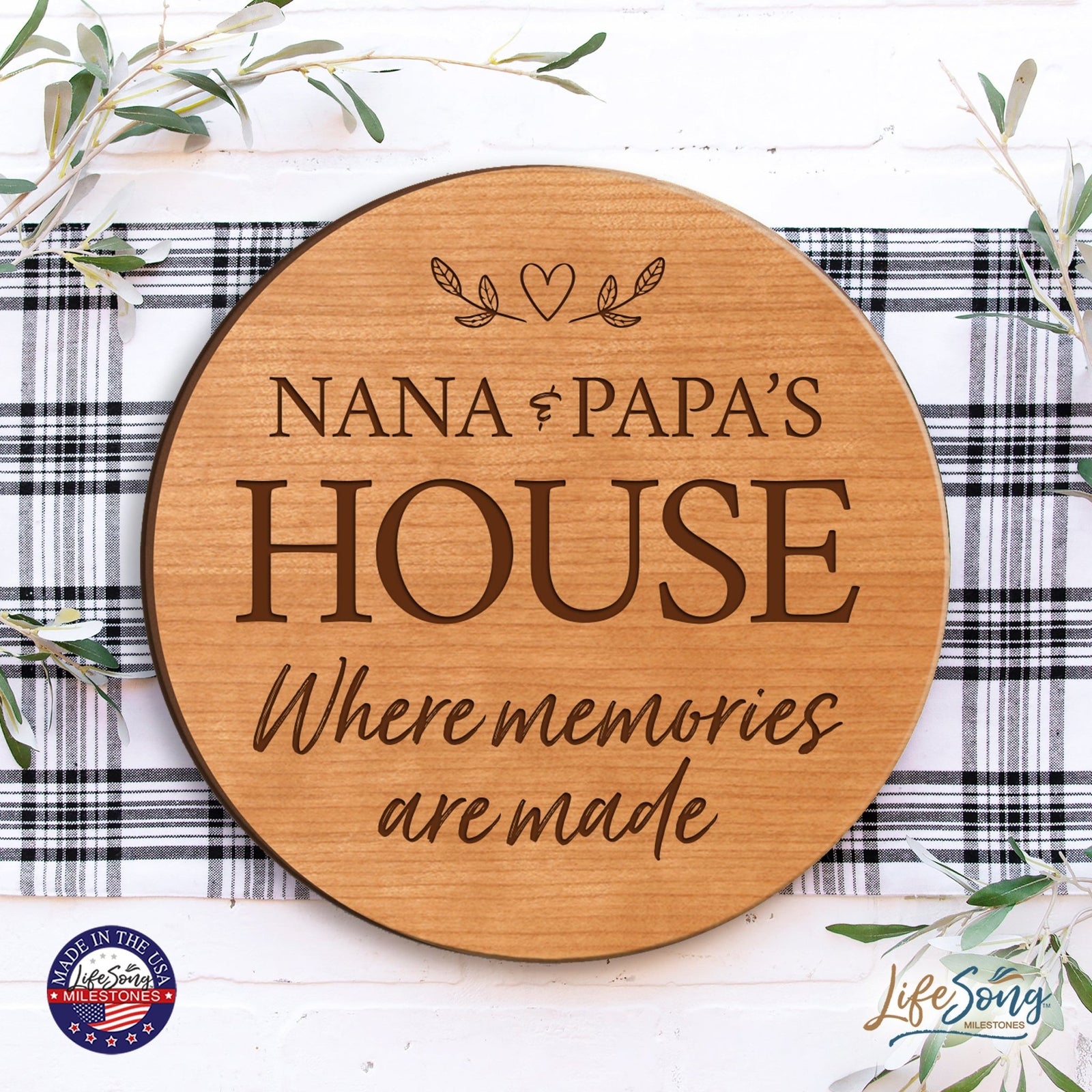 Everyday Lazy Susan 12x12 Nana's House - LifeSong Milestones