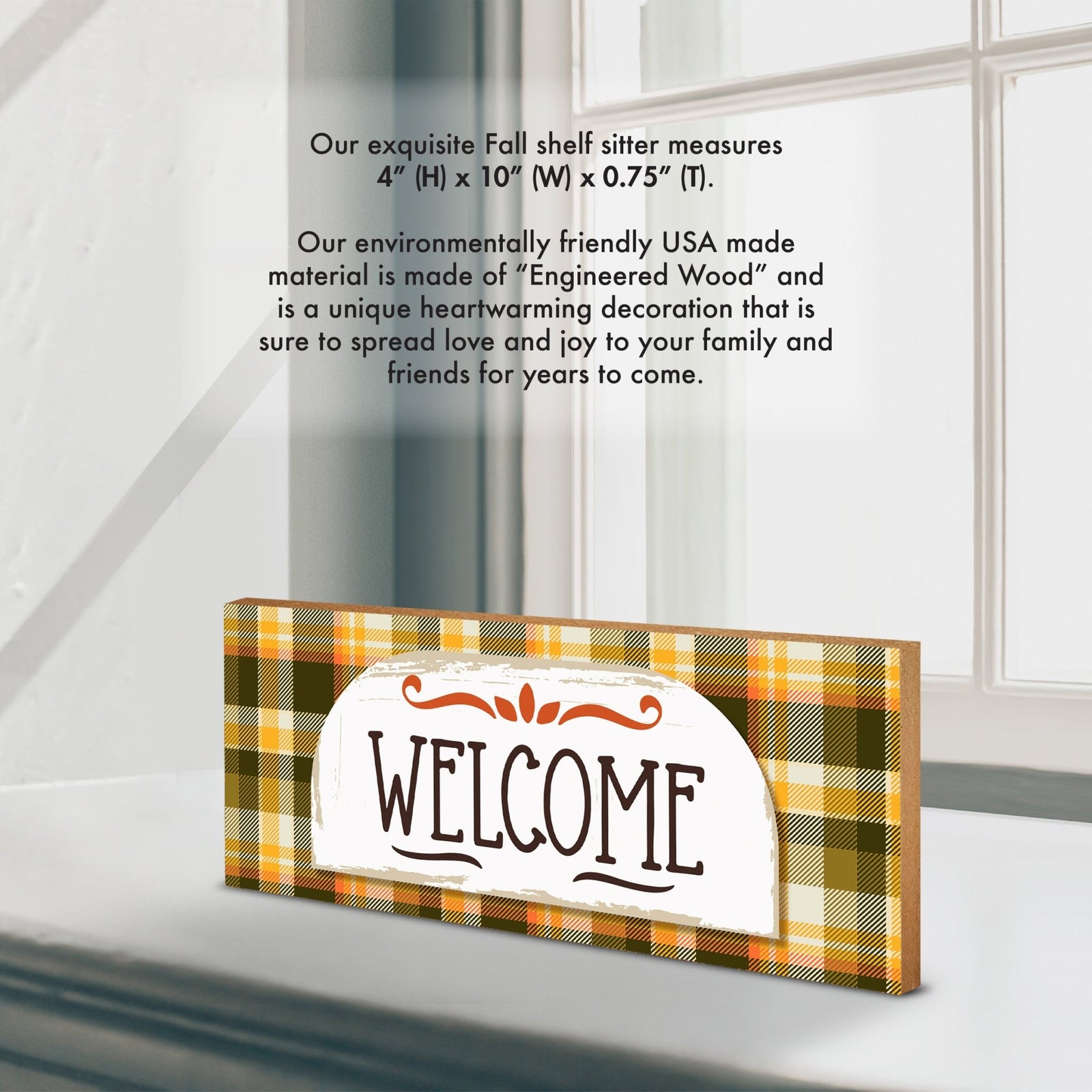 Fall Themed Unique Shelf Décor and Tabletop Signs for Home Decor - LifeSong Milestones