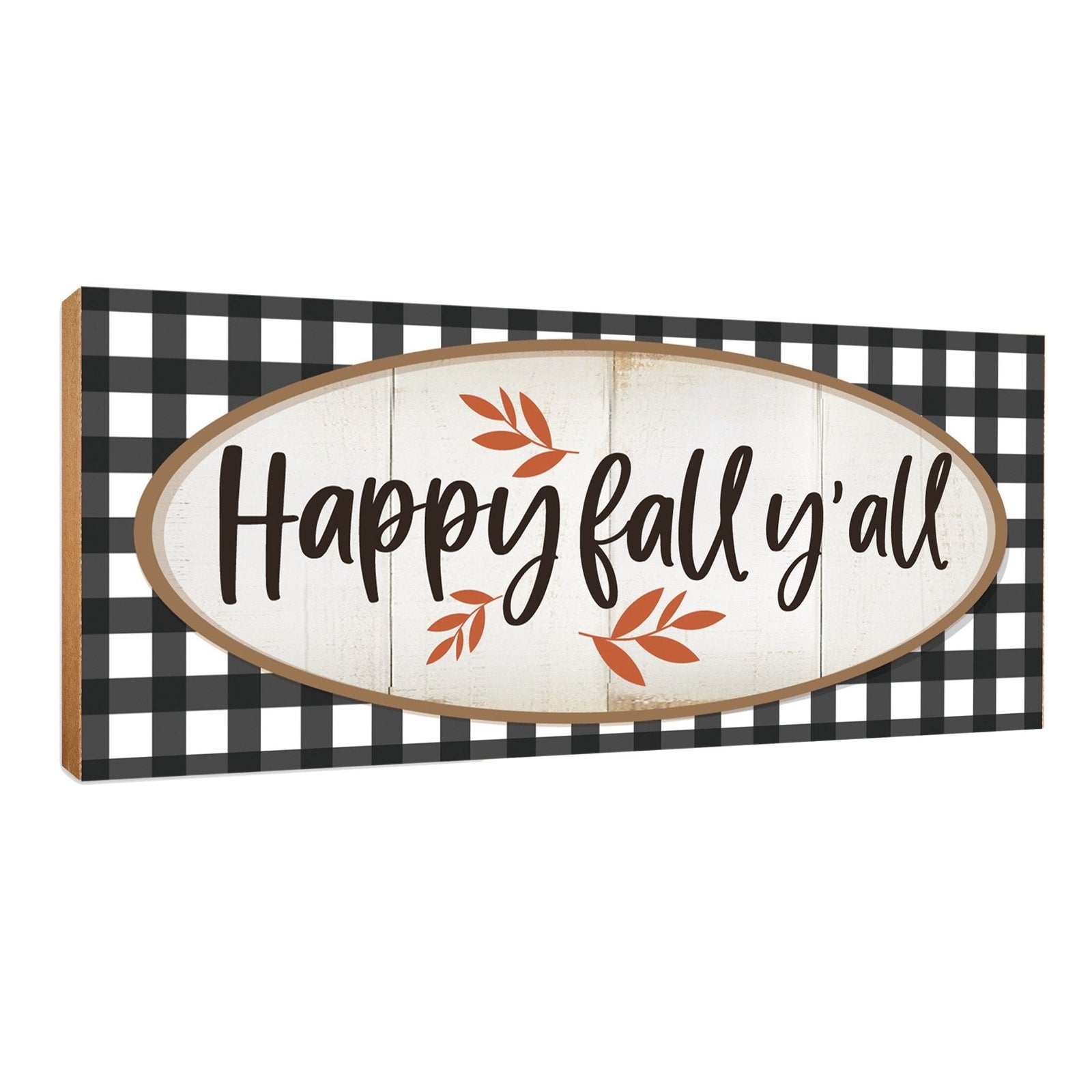 Fall Themed Unique Shelf Décor and Tabletop Signs for Home Decor - Happy Fall Y’all - LifeSong Milestones