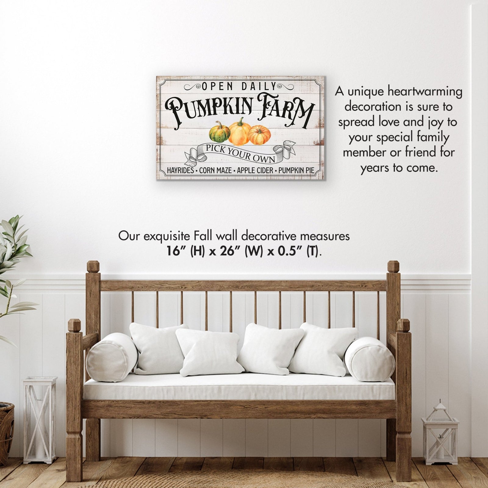 Fall Themed Wooden Inspirational Wall Plaque - LifeSong Milestones