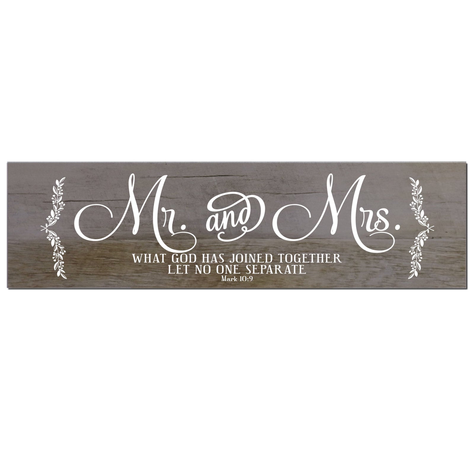 Family Barnwood Sign Home Decor - Mr and Mrs - LifeSong Milestones