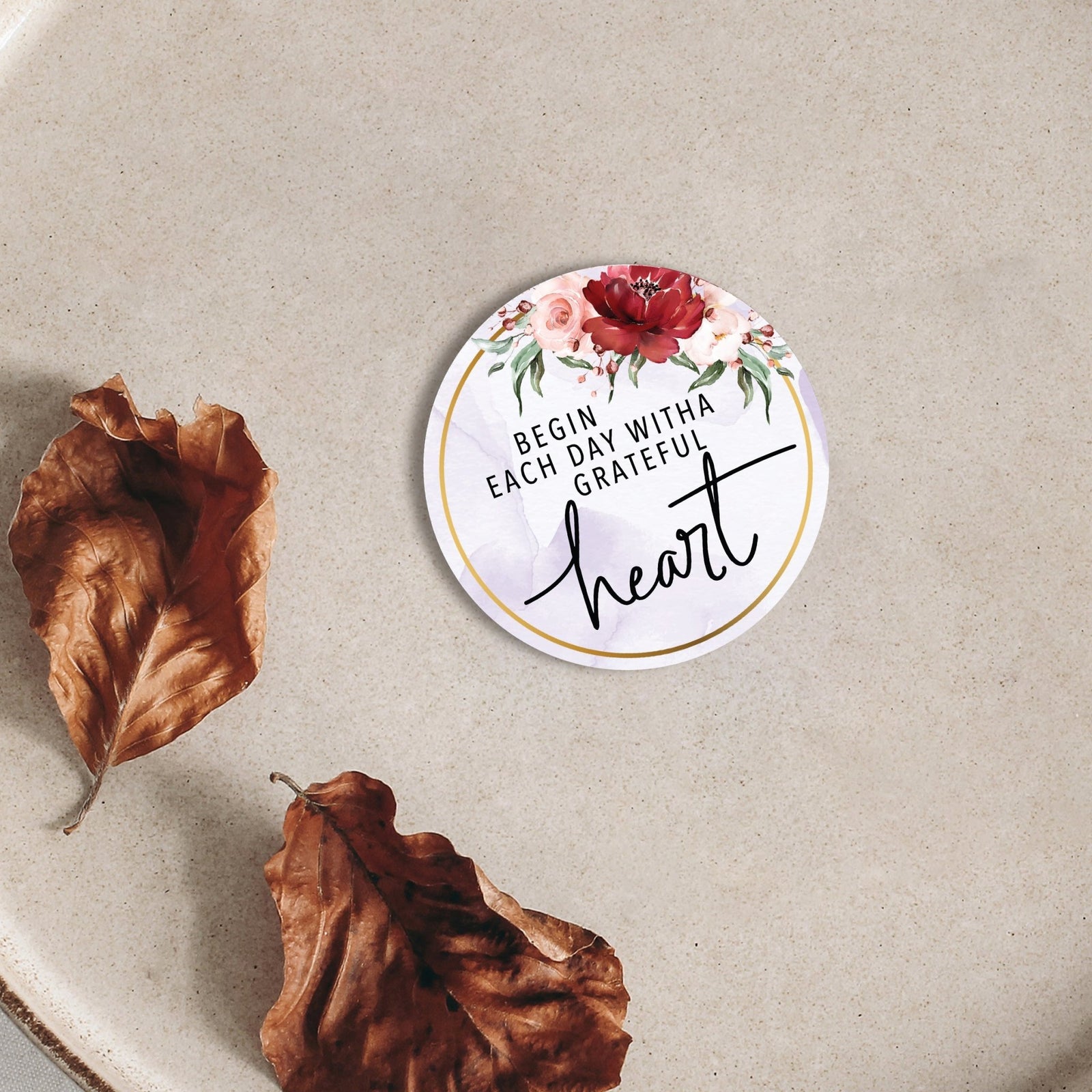 Family & Home Round Refrigerator Magnet Perfect Gift Idea For Home Décor - Begin Each Day - LifeSong Milestones