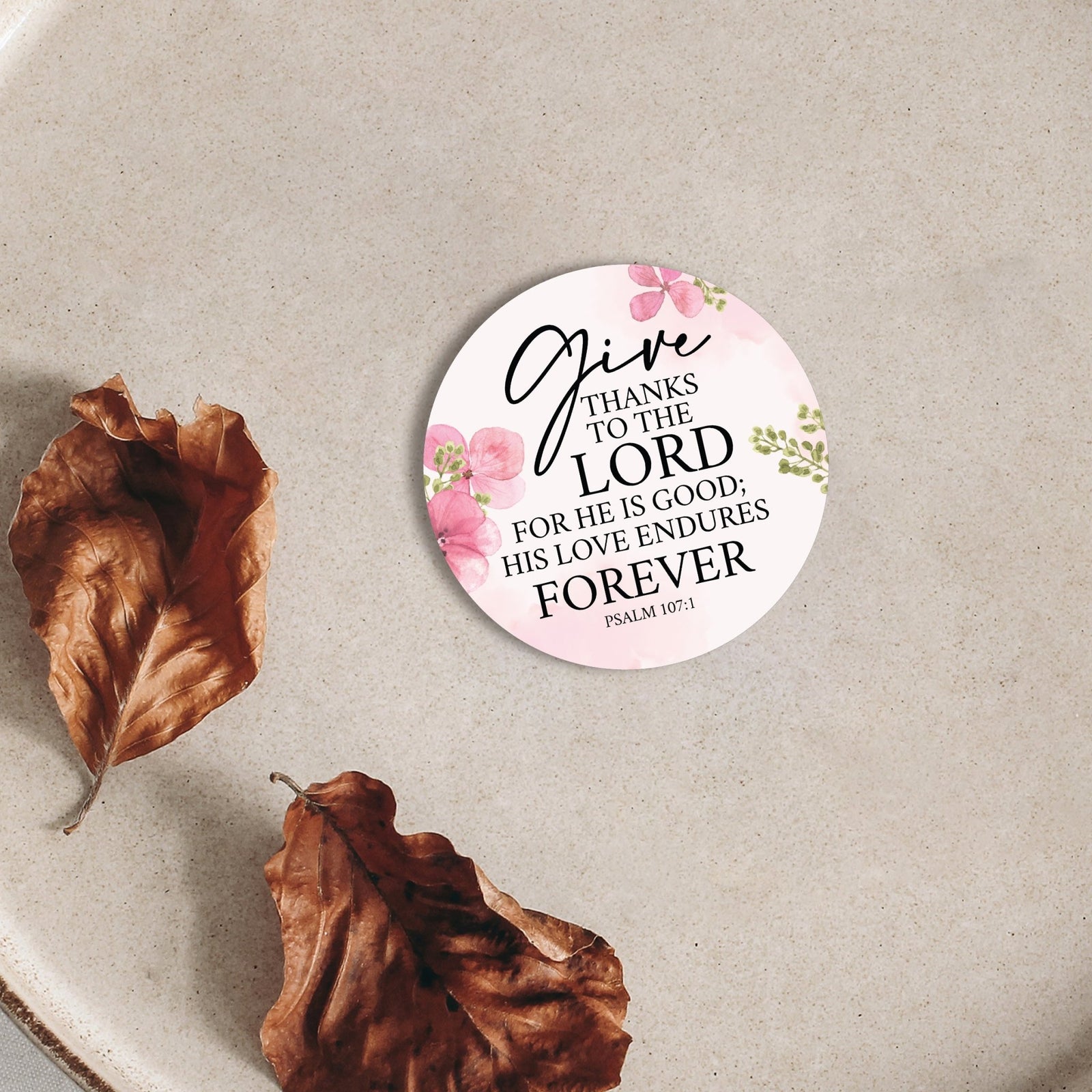 Family & Home Round Refrigerator Magnet Perfect Gift Idea For Home Décor - Give Thanks - LifeSong Milestones