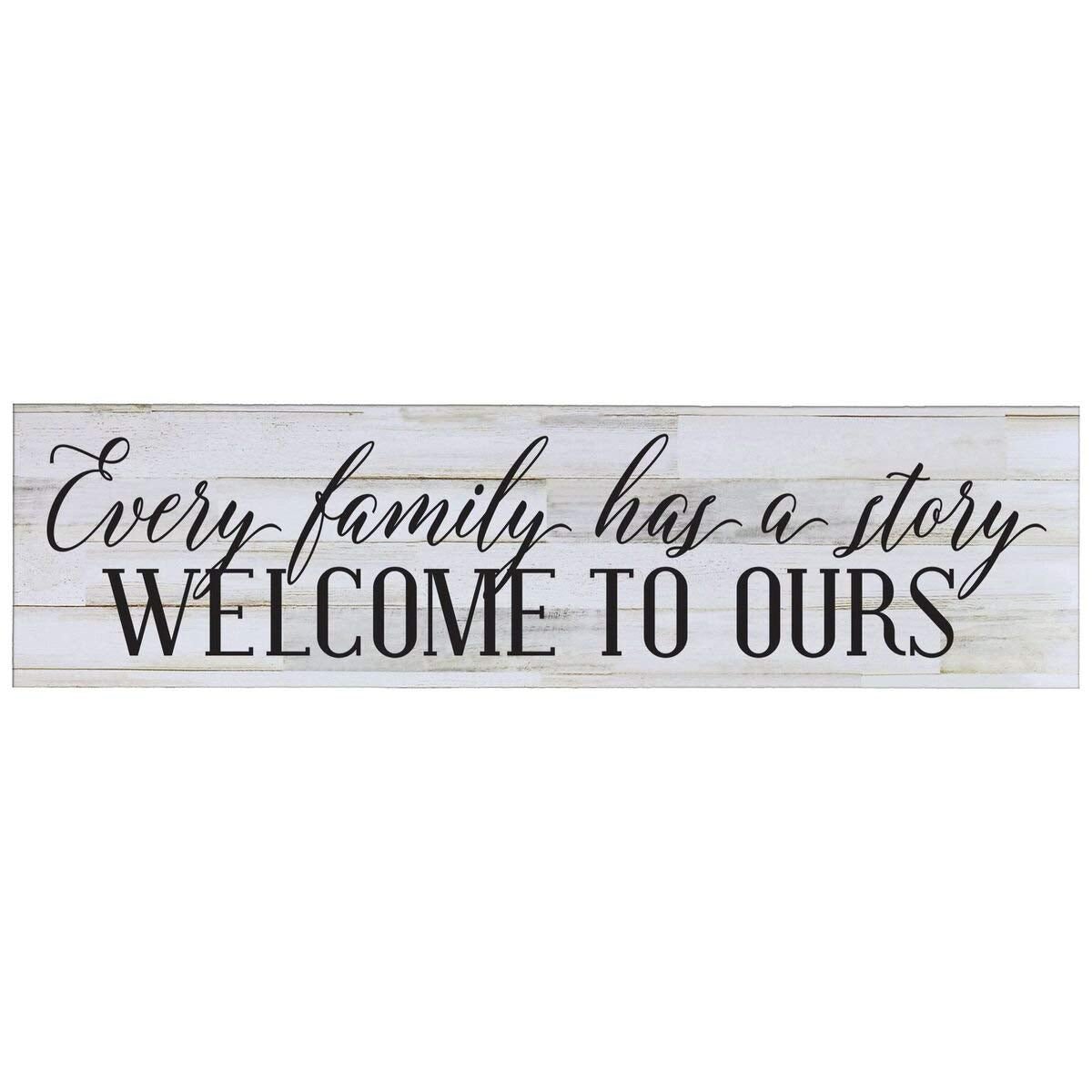 Family Home Wall Sign Plaque 10" x 40" - LifeSong Milestones