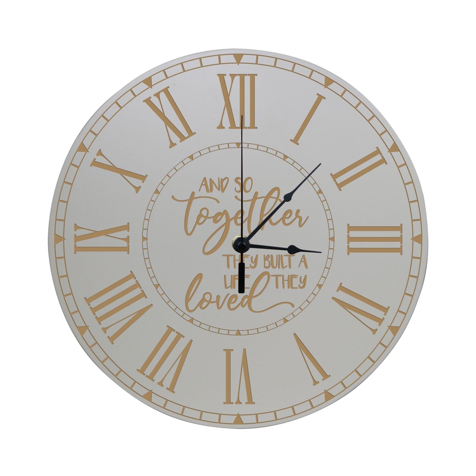 Family Wall or Desktop Clock 12” - And So Together - LifeSong Milestones